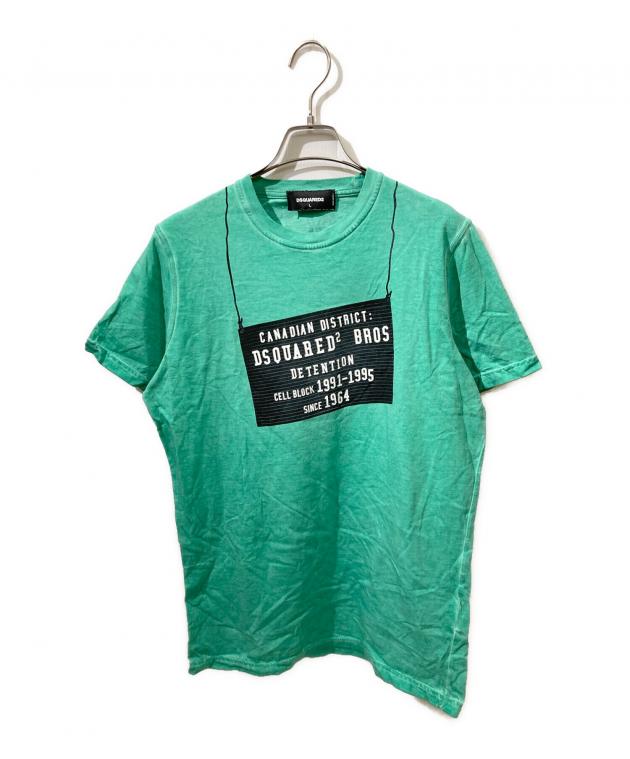DSQUARED ディースクエアード Tシャツ・カットソー XS 緑 【古着】【中古】【送料無料】 中古・古着通販】DSQUARED2 (ディースクエアード) 半袖カットソー