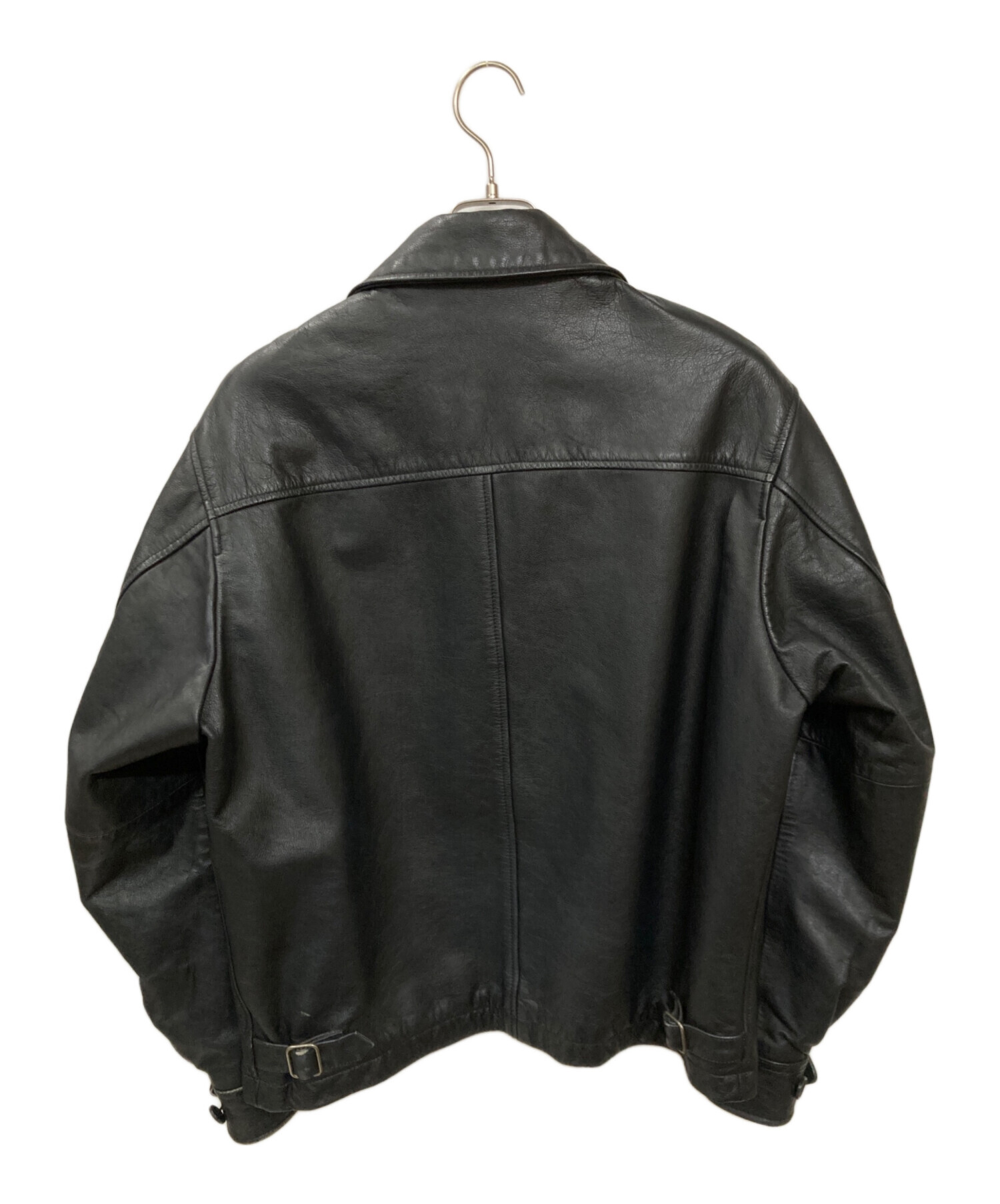 GAP ブラックレザー ジャケット S/P L 』GAP ギャップ レザージャケット ブラックレザー フルジップ