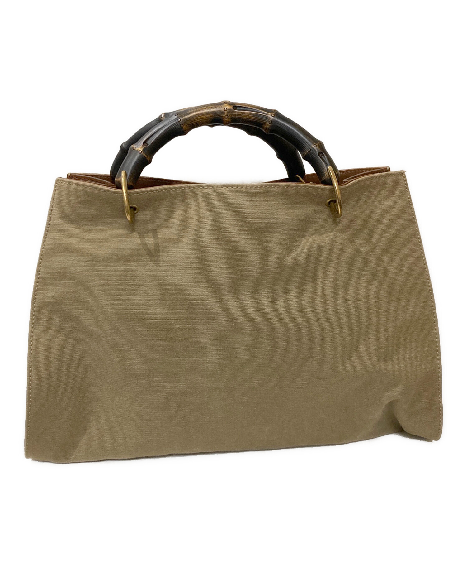中古・古着通販】GUCCI (グッチ) キャンバストートバッグ ベージュ