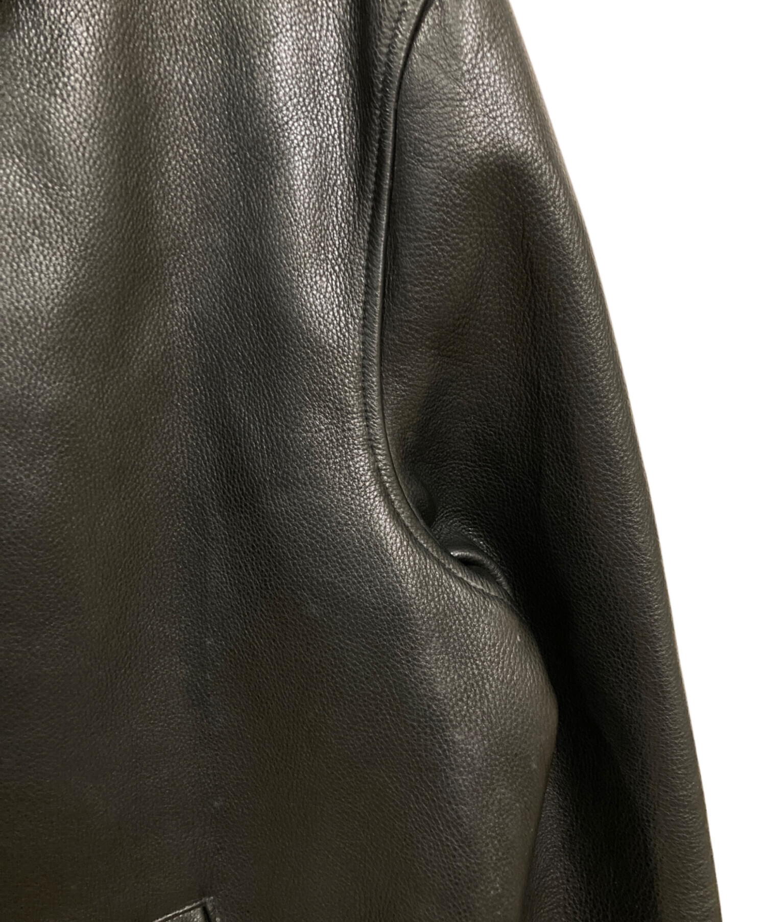 中古・古着通販】NAUTICA (ノーティカ) レザージャケット ブラック