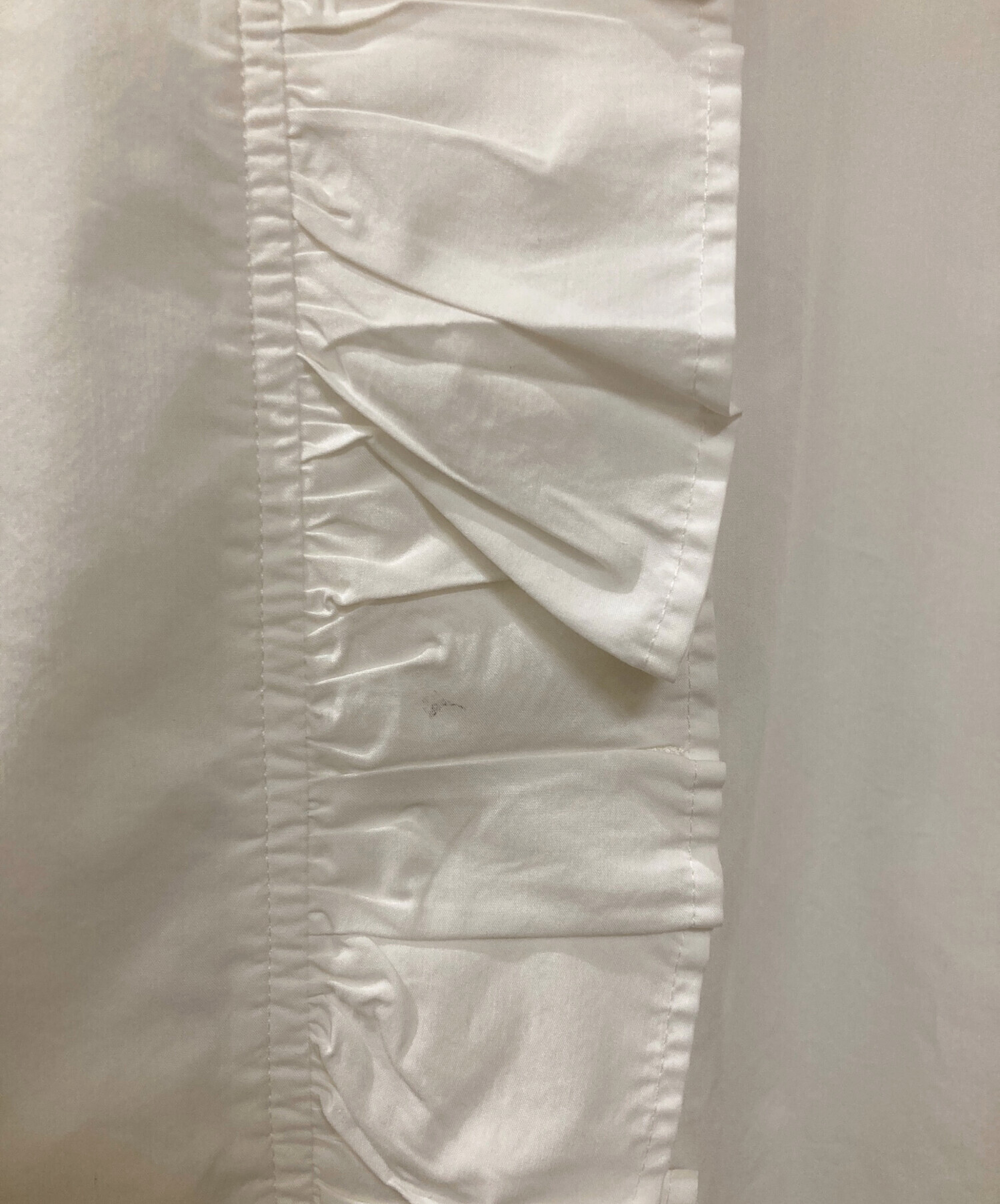 中古・古着通販】yori (ヨリ) フロントフリルブラウス ホワイト サイズ