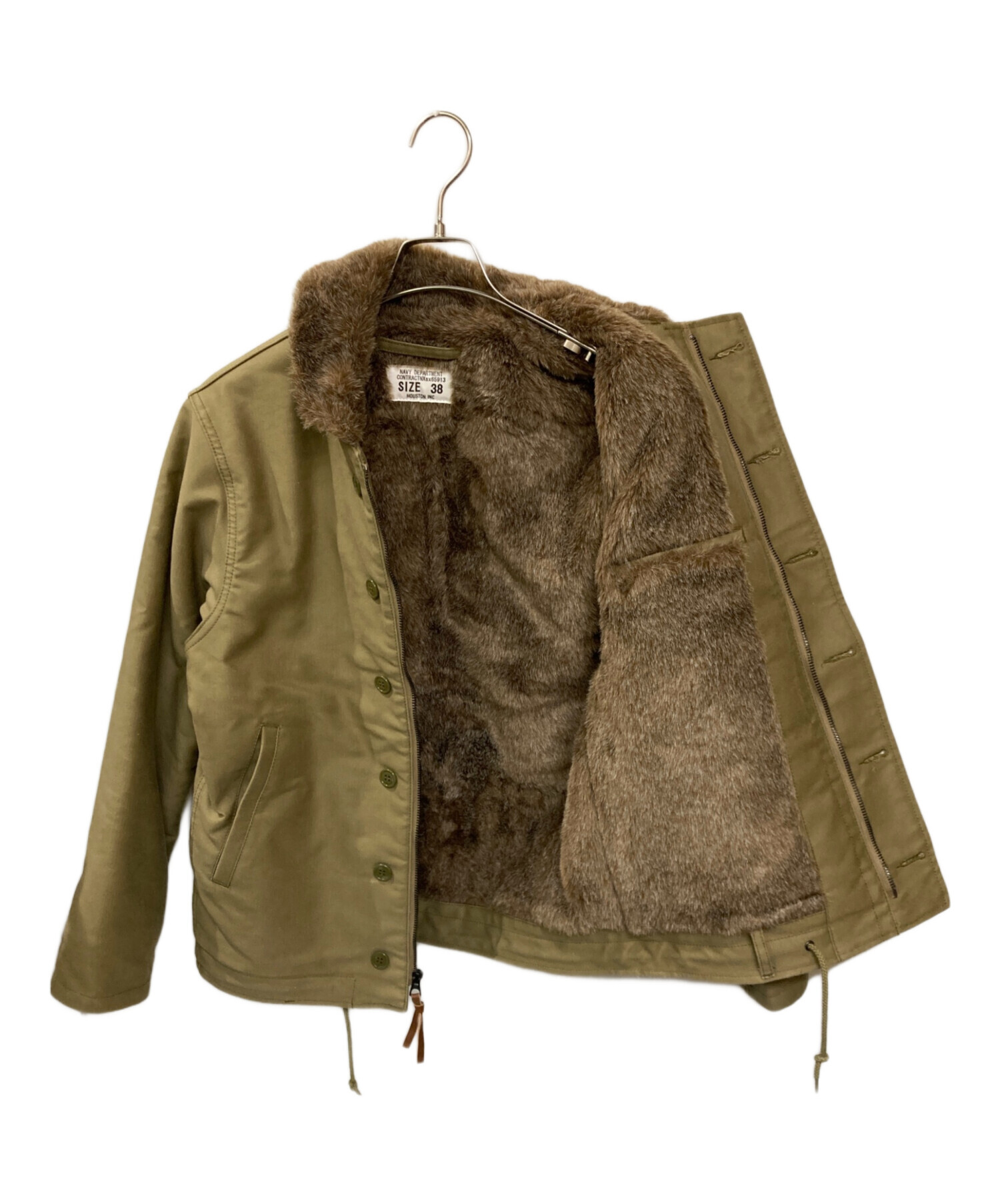 中古・古着通販】HOUSTON (ヒューストン) N-1デッキジャケット カーキ