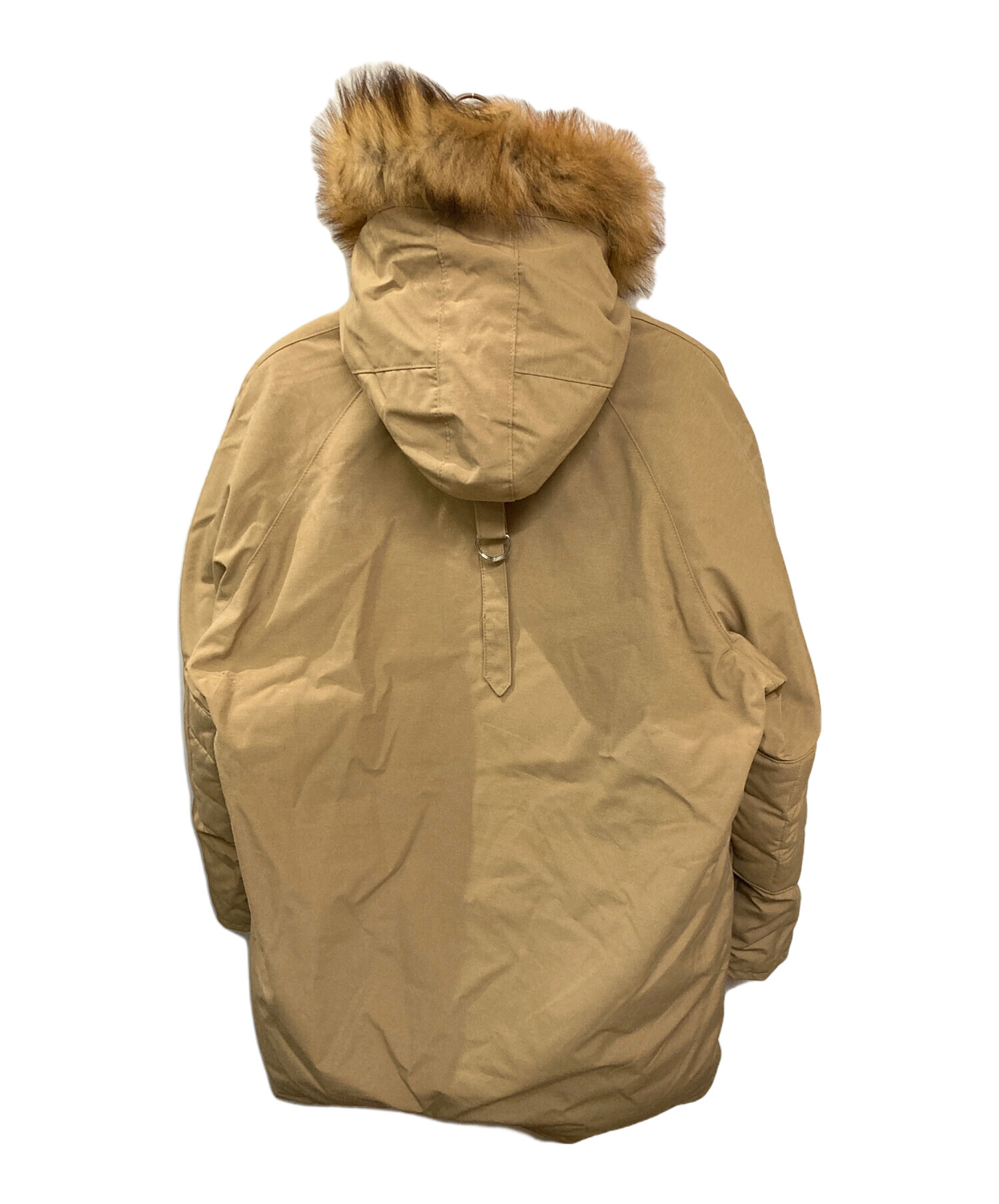 Schott フード付きダウンジャケット ベージュ 中古・古着通販】Schott (ショット) 90s ファー付きダウンジャケット