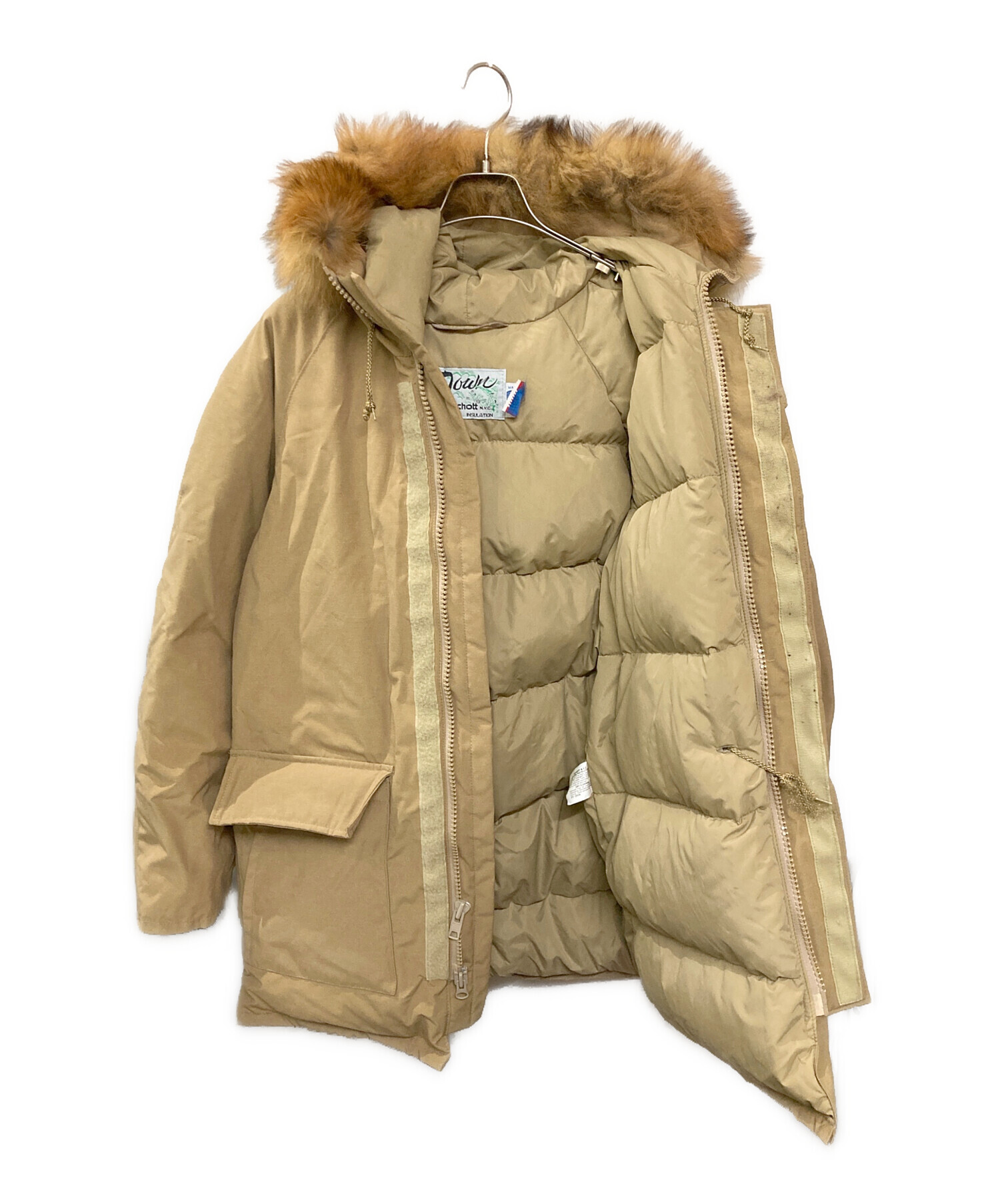 中古・古着通販】Schott (ショット) 90s ファー付きダウンジャケット