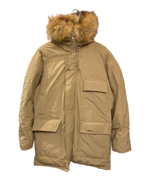 Schott フード付きダウンジャケット ベージュ 中古・古着通販】Schott (ショット) 90s ファー付きダウンジャケット