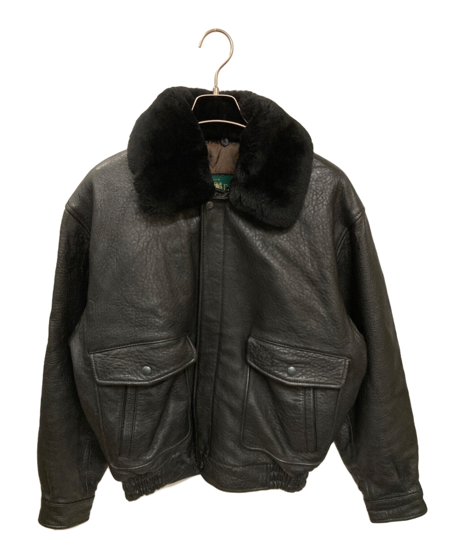 Polo Club 黒 レザーコート 中古・古着通販】POLO CLUB (ポロクラブ) レザージャケット ブラック