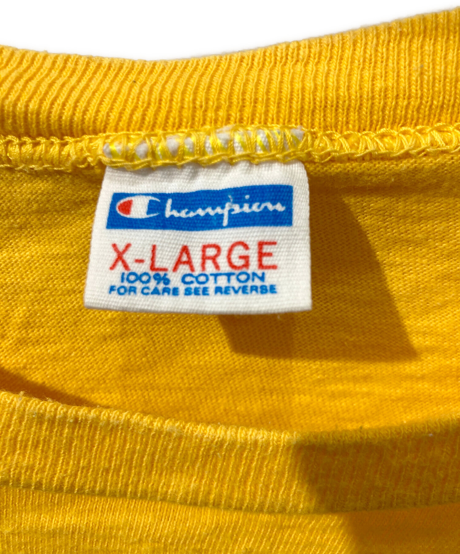 70s champion Tシャツ Lサイズ ネイビー/イエロー