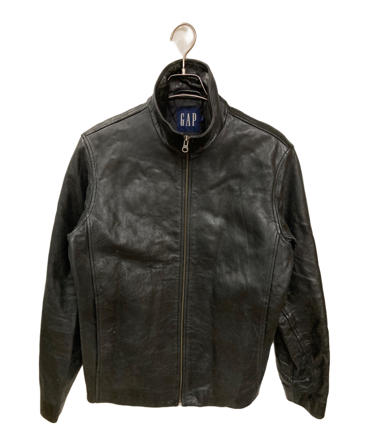 中古・古着通販】GAP (ギャップ) シングルレザージャケット ブラック