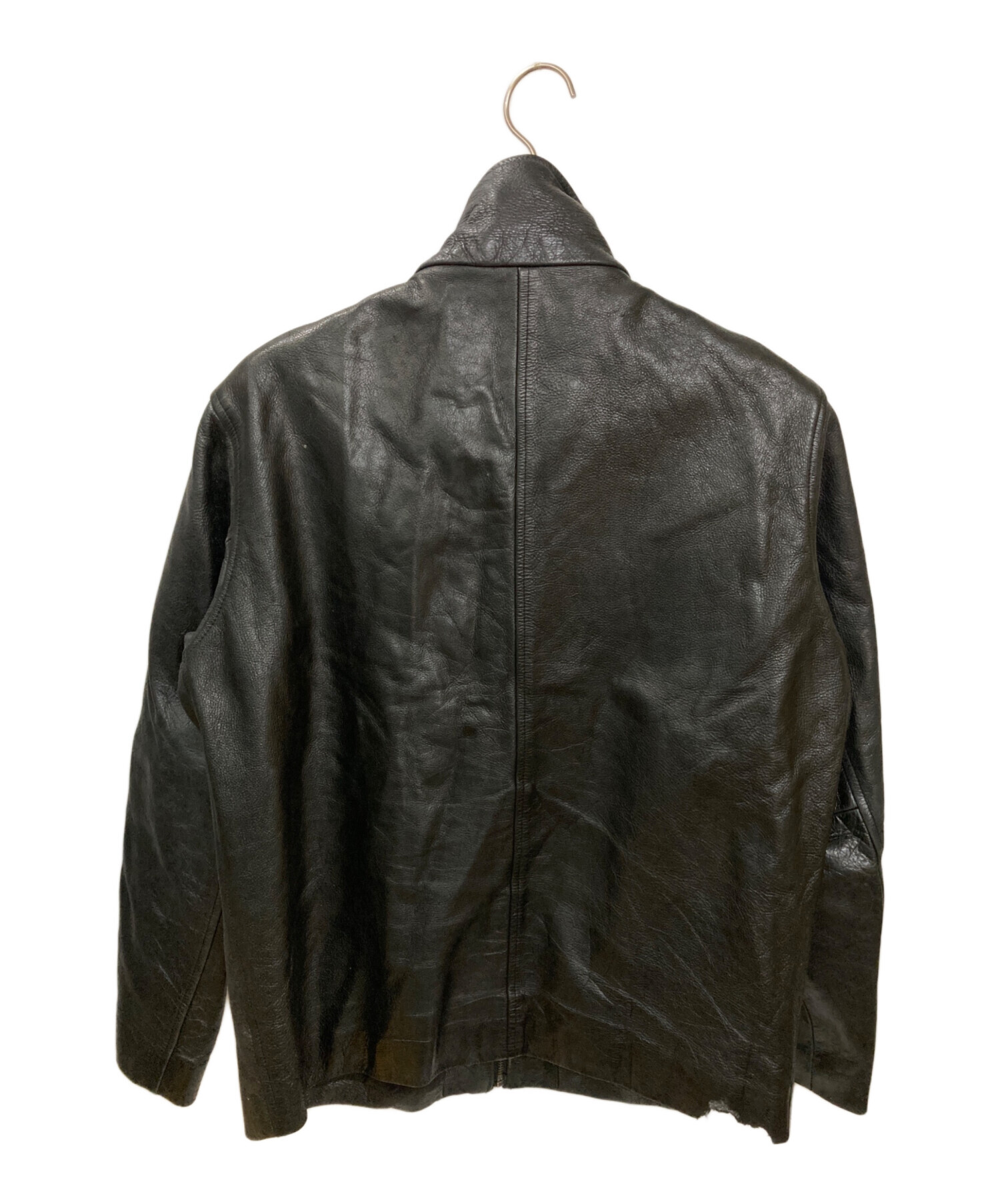 中古・古着通販】GAP (ギャップ) シングルレザージャケット ブラック