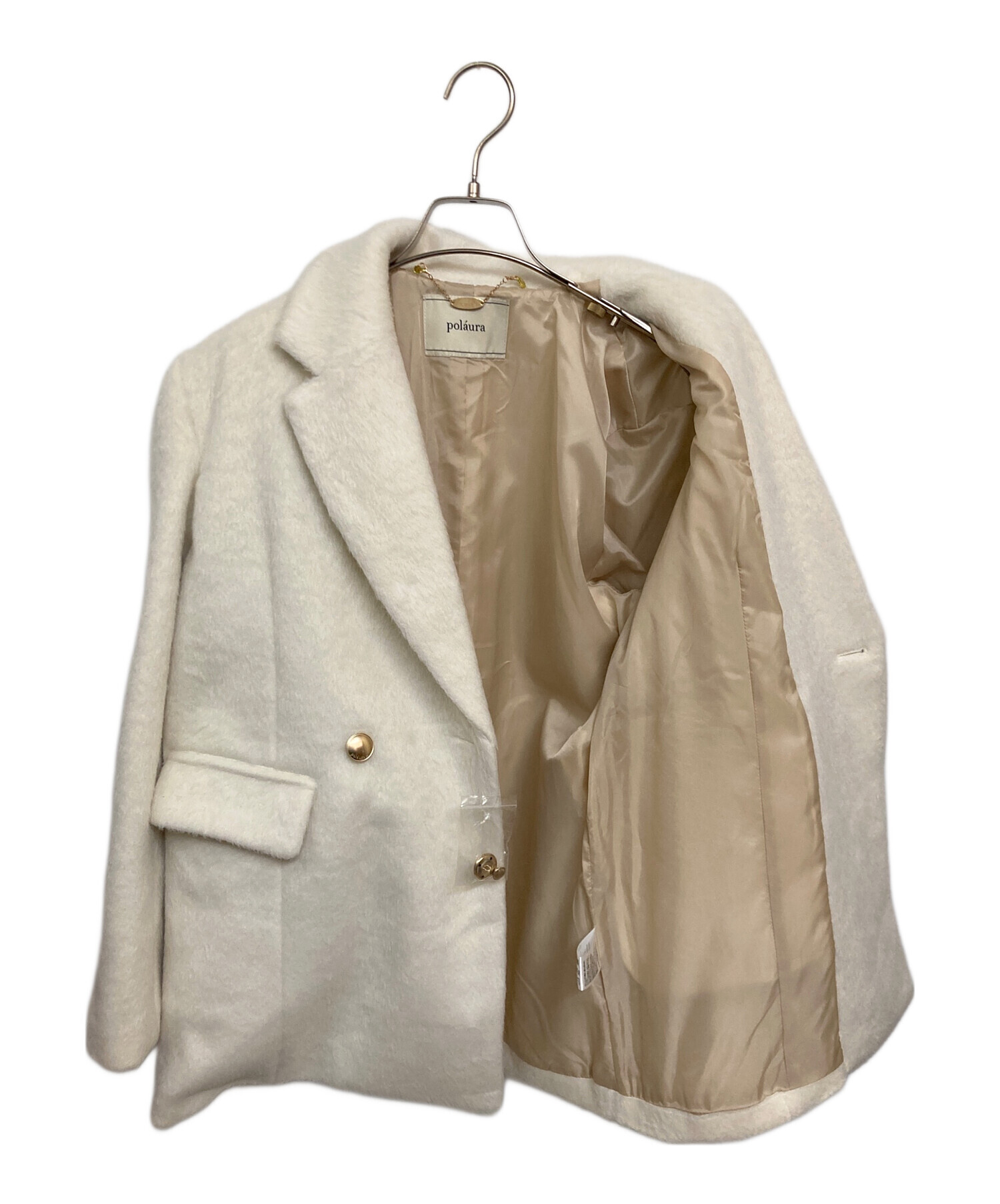 中古・古着通販】polaura (ポロ―ラ) シャギージャケットコート