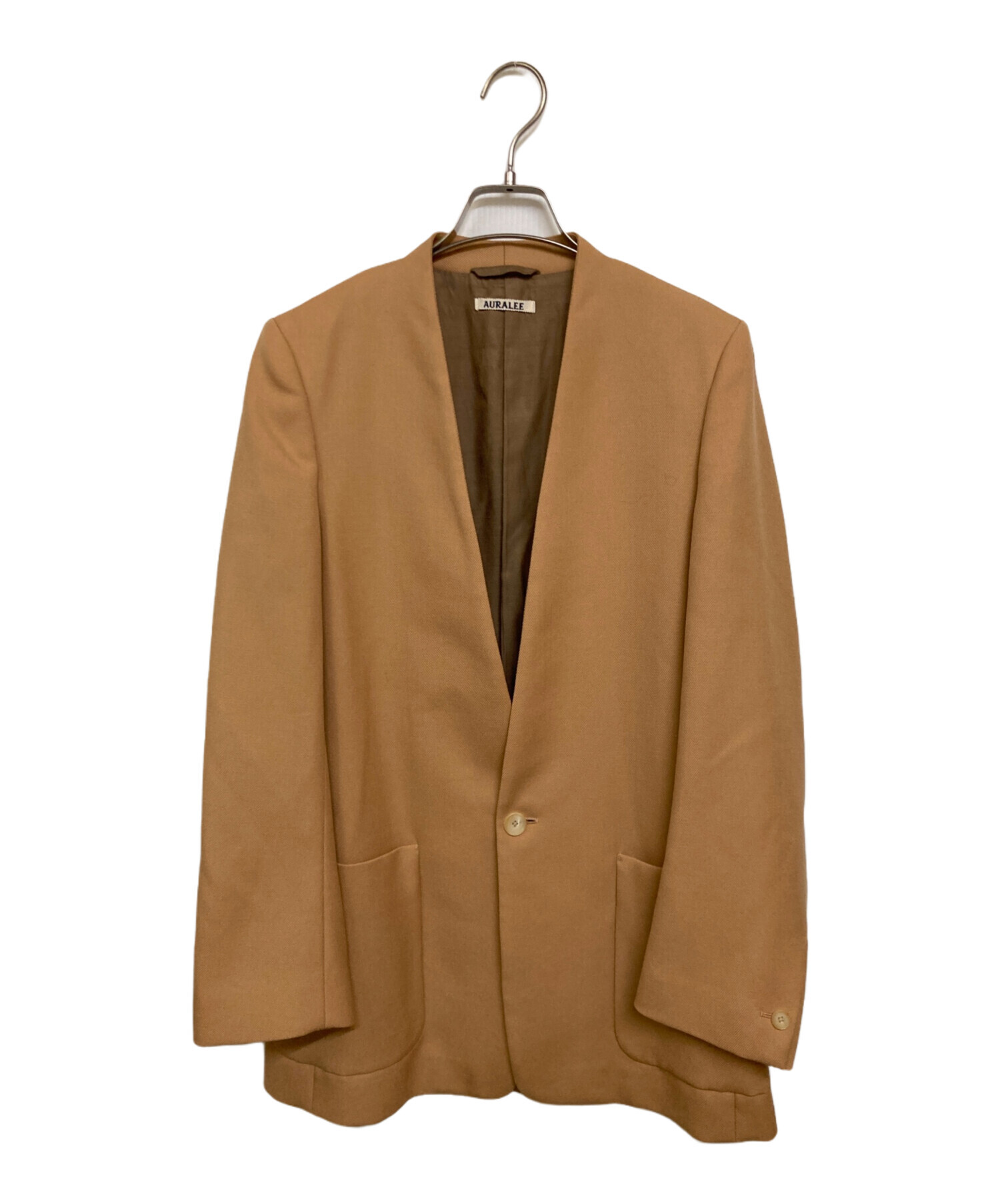 中古・古着通販】AURALEE (オーラリー) WOOL SERGE NO COLLAR JACKET