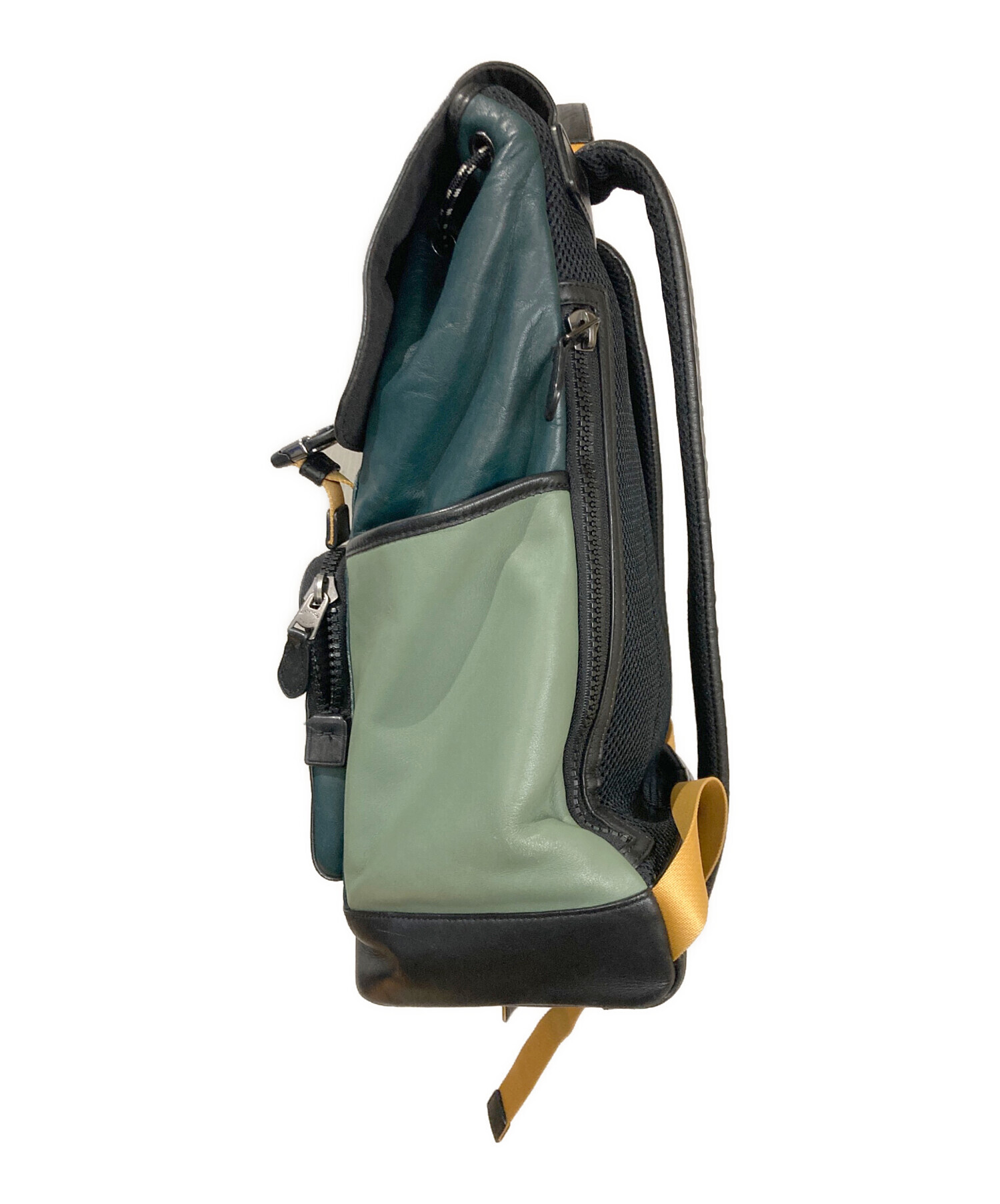 中古・古着通販】COACH (コーチ) トラックバックパック グリーン 