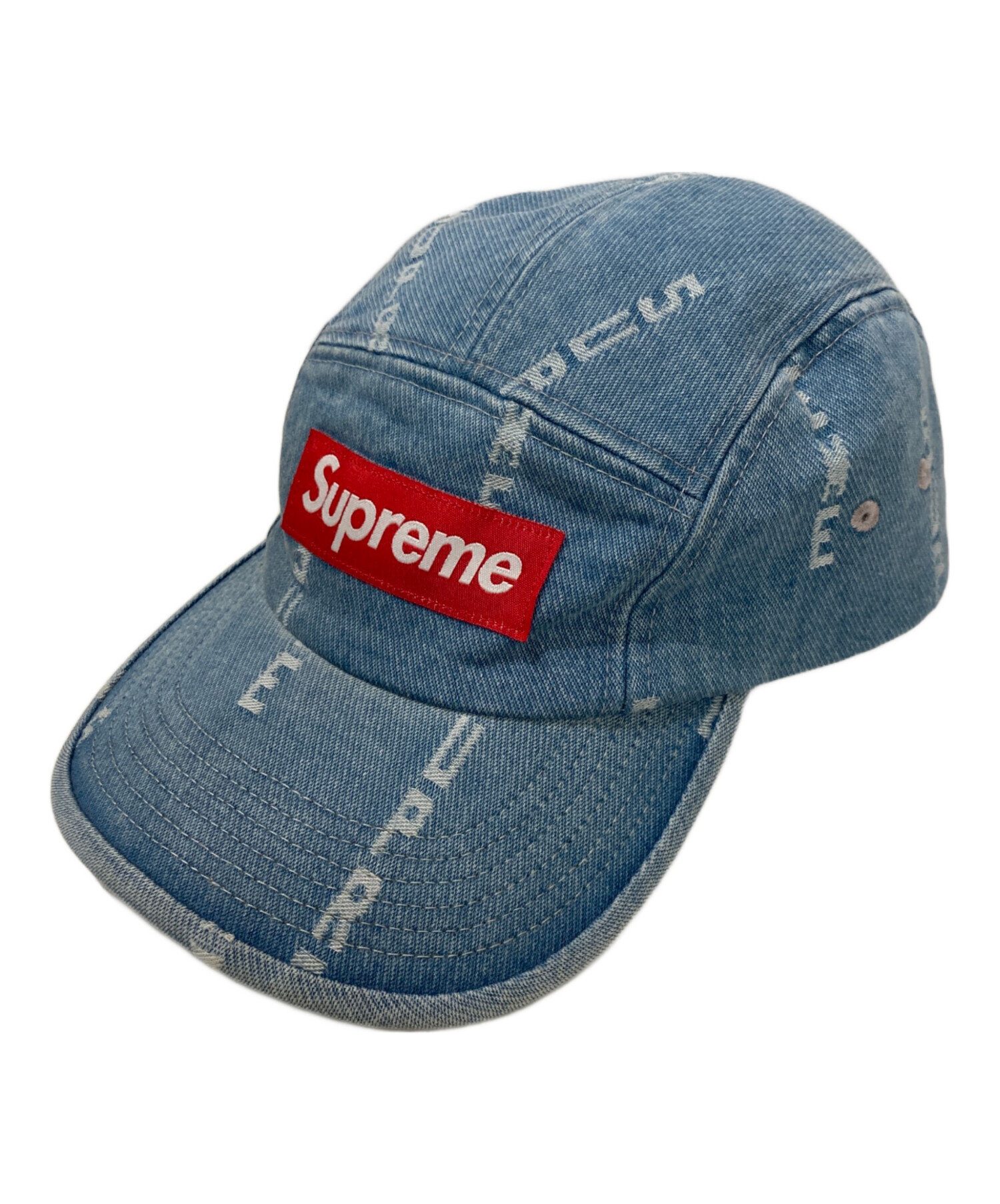 帽子 SUPREME Logo Stripe Jacquard Denim 中古・古着通販】Supreme (シュプリーム) LOGO STRIPE JACQUARD DENIM