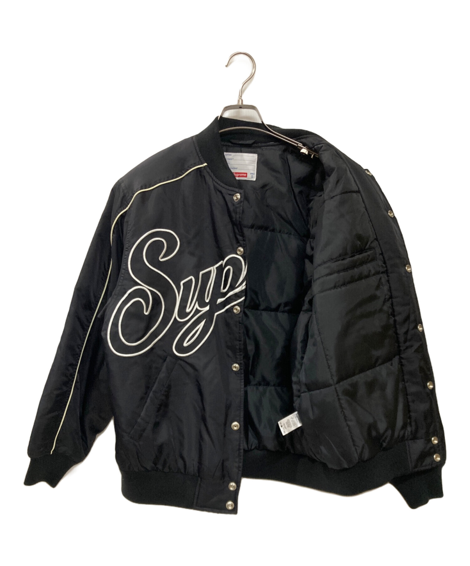 ジャケット・アウター Supreme Contrast Script Varsity Jacket 中古・古着通販】Supreme (シュプリーム) CONTRAST SCRIPT VARSITY