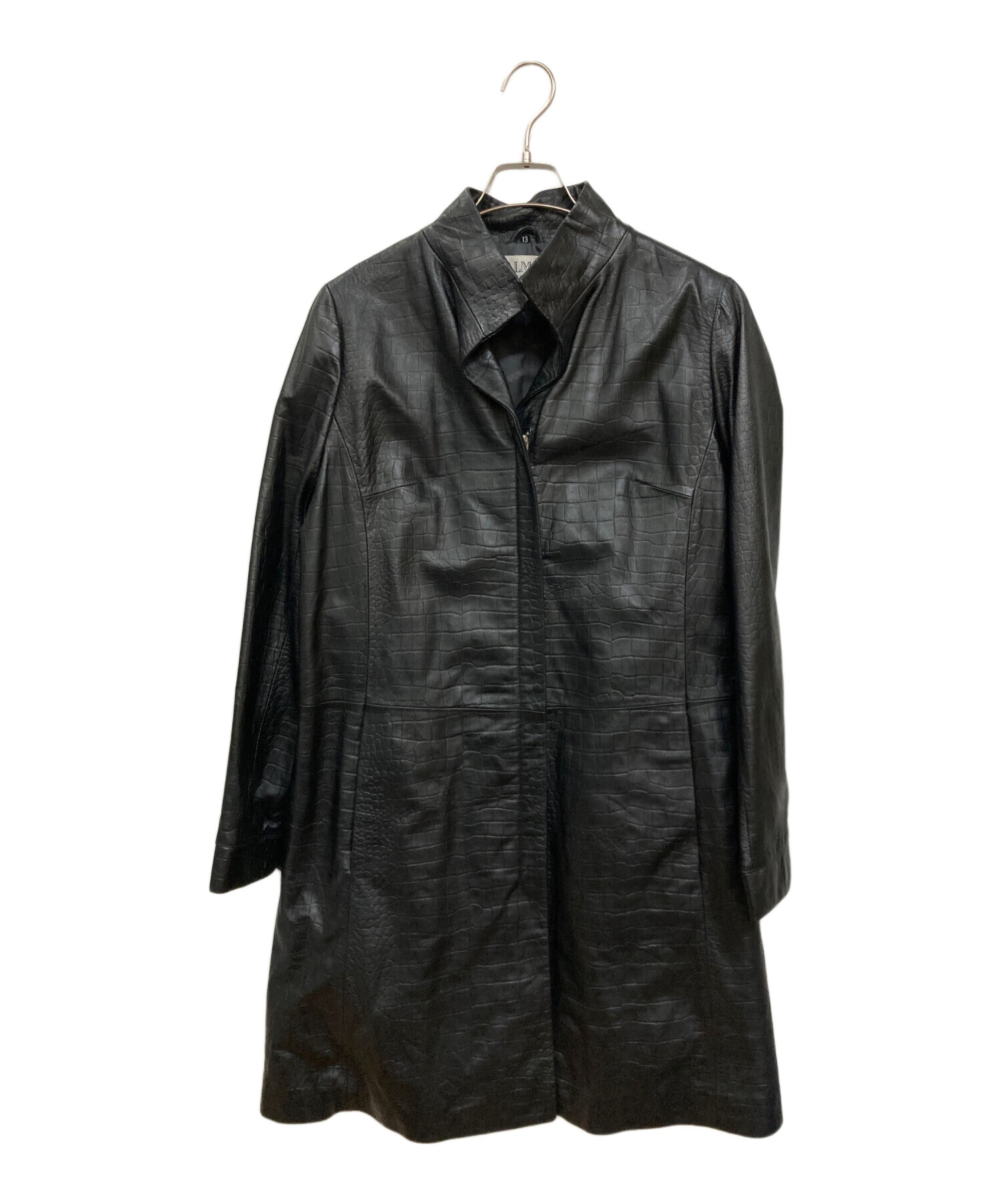 中古・古着通販】BALMAIN (バルマン) レザーコート ブラック サイズ:13