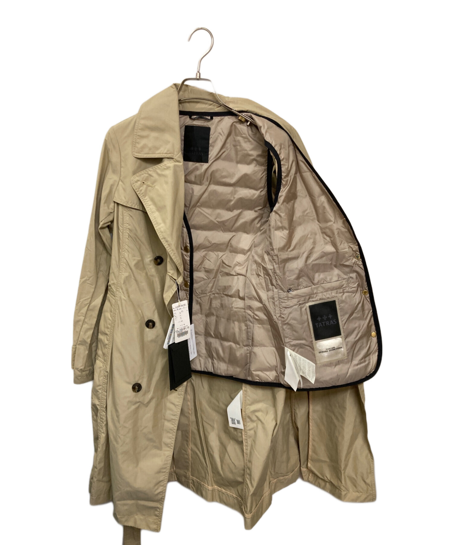専用！！タトラス　TATRAS トレンチコート　ダウンライナー　2way ロング 中古・古着通販】TATRAS (タトラス) ダウンライナー付きトレンチコート