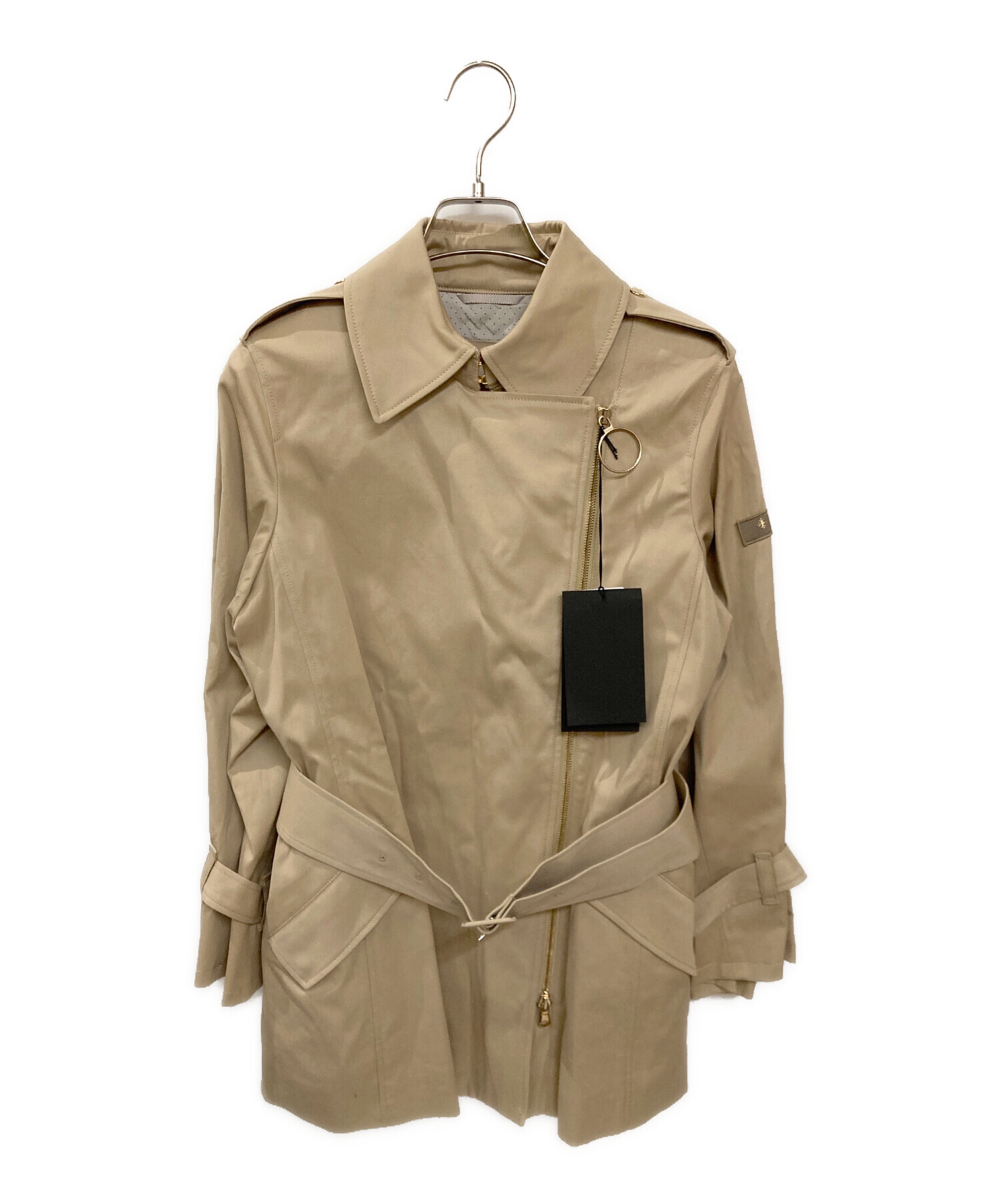 中古・古着通販】TATRAS (タトラス) ジップハーフコート ベージュ