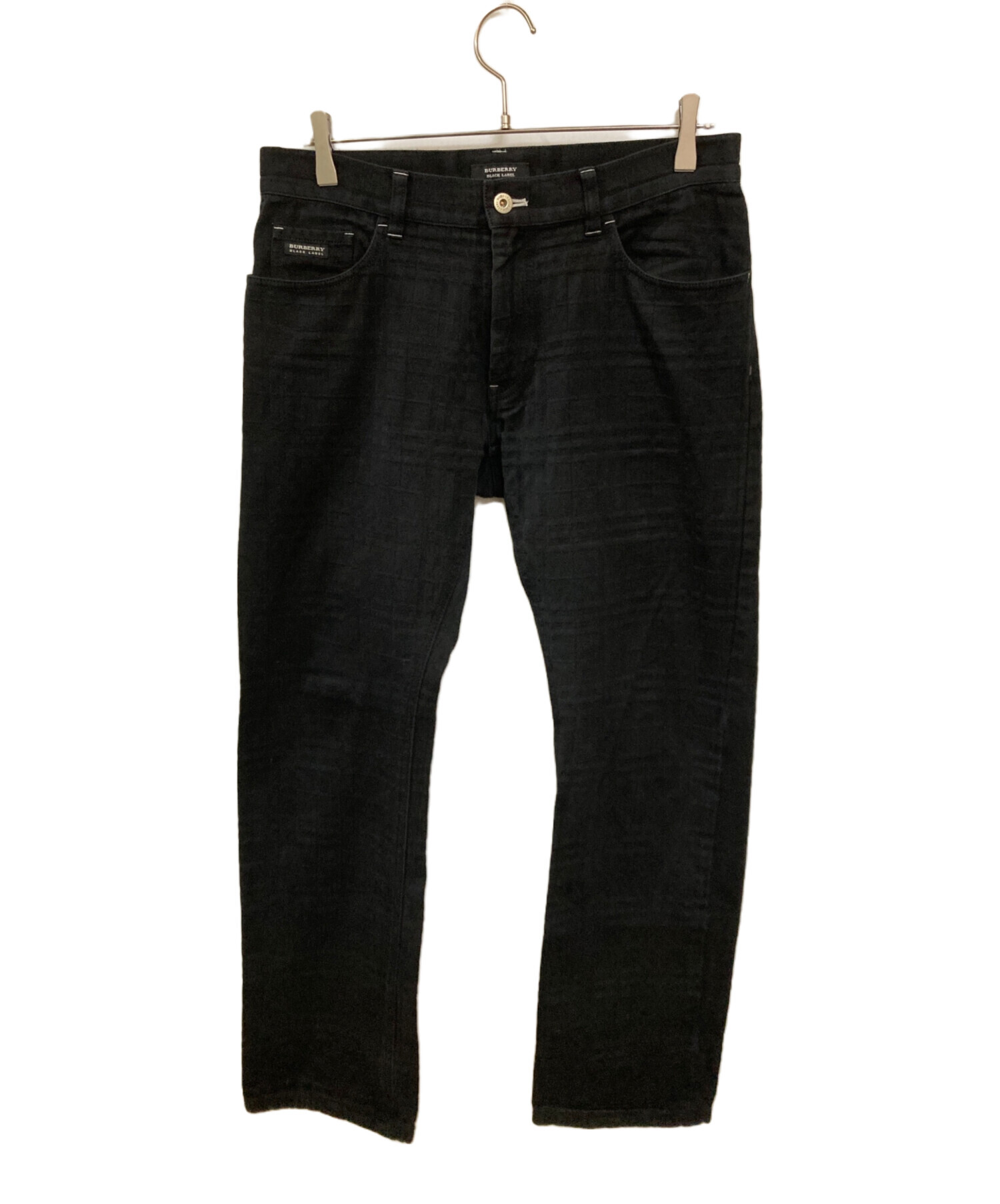 BURBERRY BLACK LABEL パンツ 82サイズ ブラック 中古・古着通販】BURBERRY BLACK LABEL (バーバリーブラックレーベル