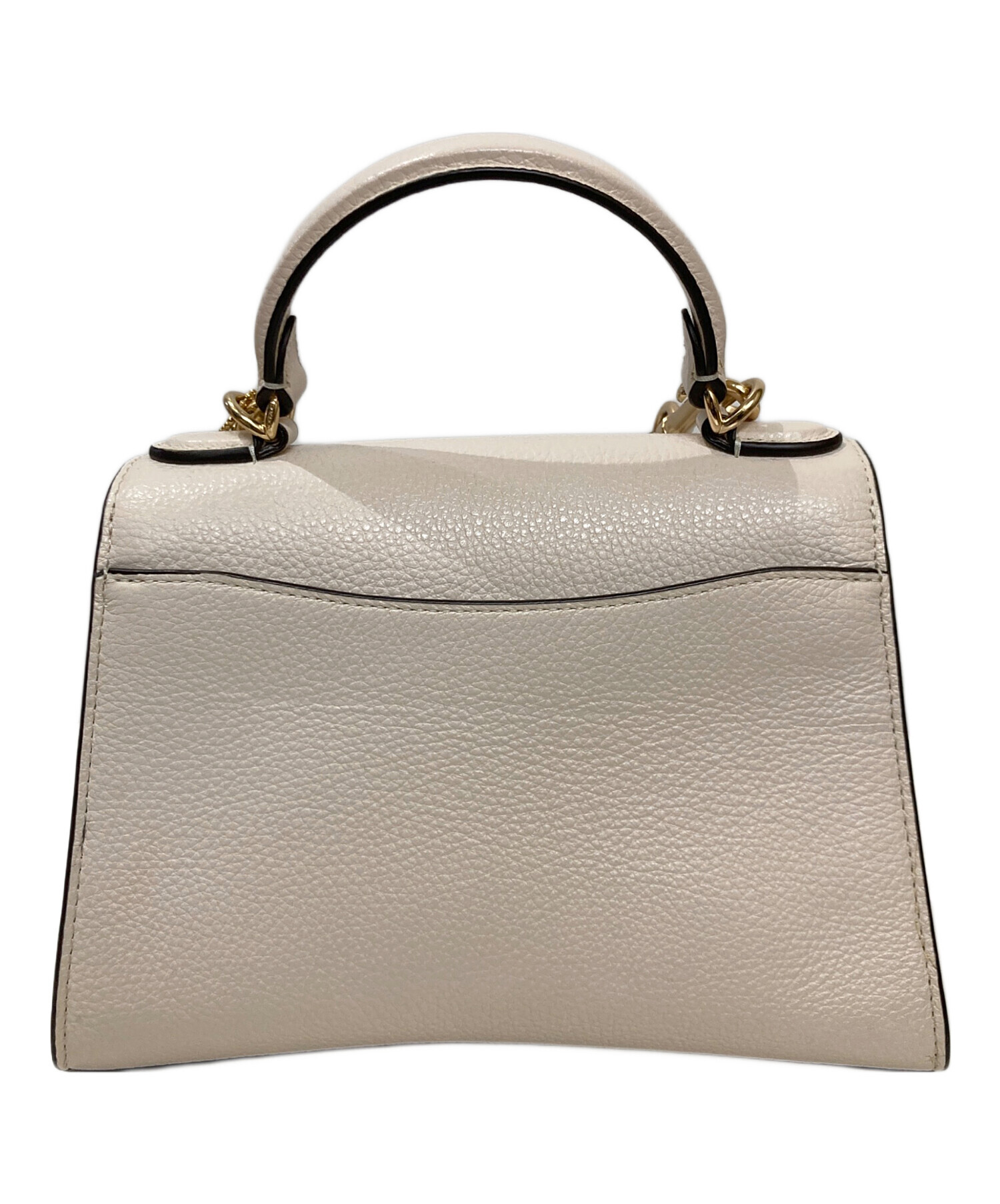 COACH レザーペッパーサッチェル 2WAY ハンドバッグ ホワイト 中古・古着通販】COACH (コーチ) ペッパーサッチェル ホワイト