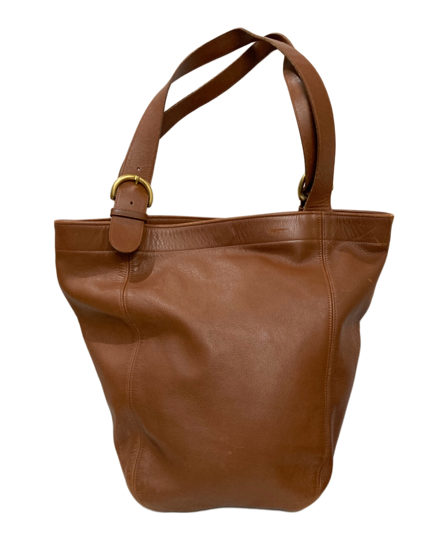 COACH ブラウンレザートートバッグ 中古・古着通販】COACH (コーチ) レザートートバッグ ブラウン