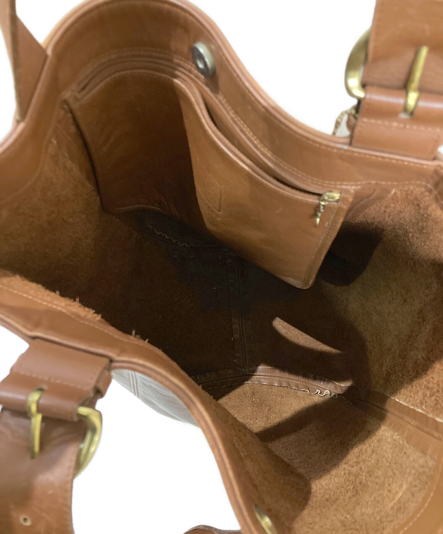 中古・古着通販】COACH (コーチ) レザートートバッグ ブラウン