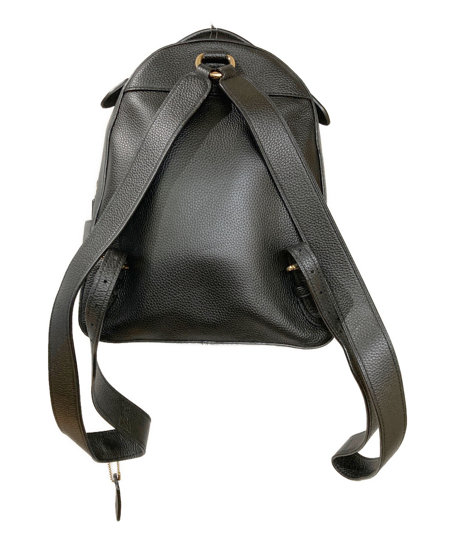 中古・古着通販】COACH (コーチ) レザーミニリュック ブラック