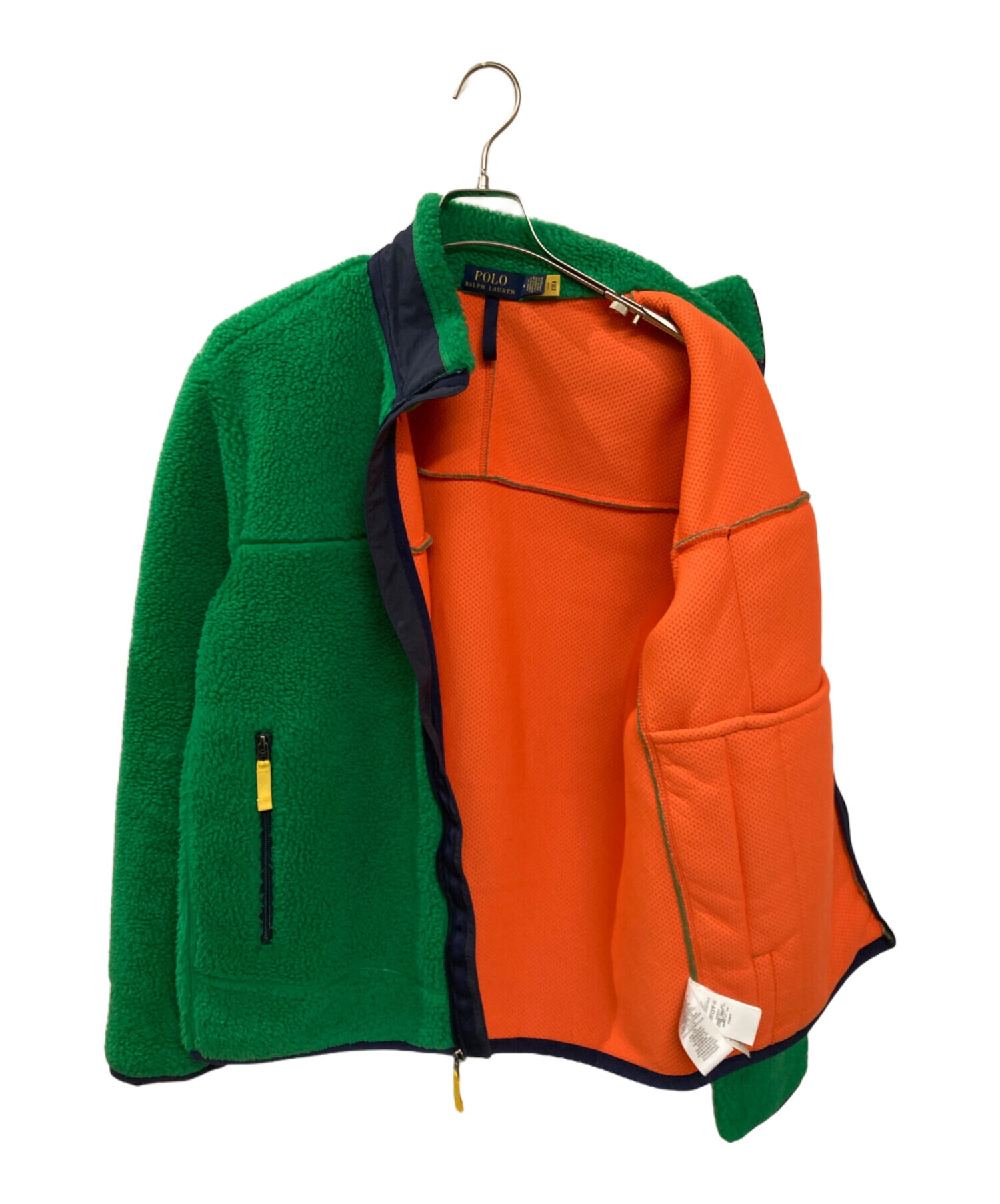 POLO RALPH LAUREN / 緑タグ/USA/beach/ハーフジップ/フリースジャケット/L/ポリエステル/RED 中古・古着通販】POLO RALPH LAUREN (ポロ・ラルフローレン) フリース