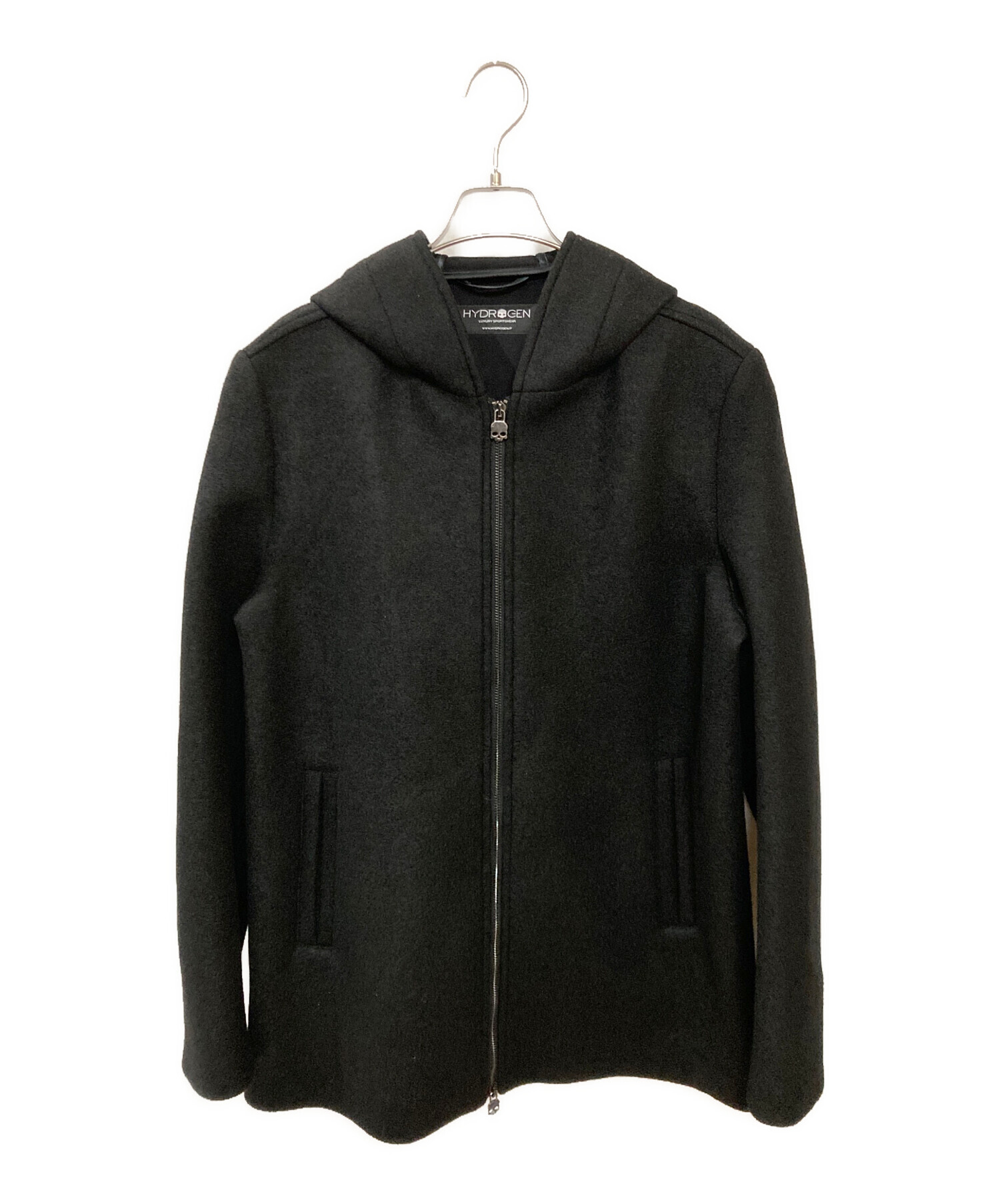 中古・古着通販】HYDROGEN (ハイドロゲン) フーデッドコート ブラック 
