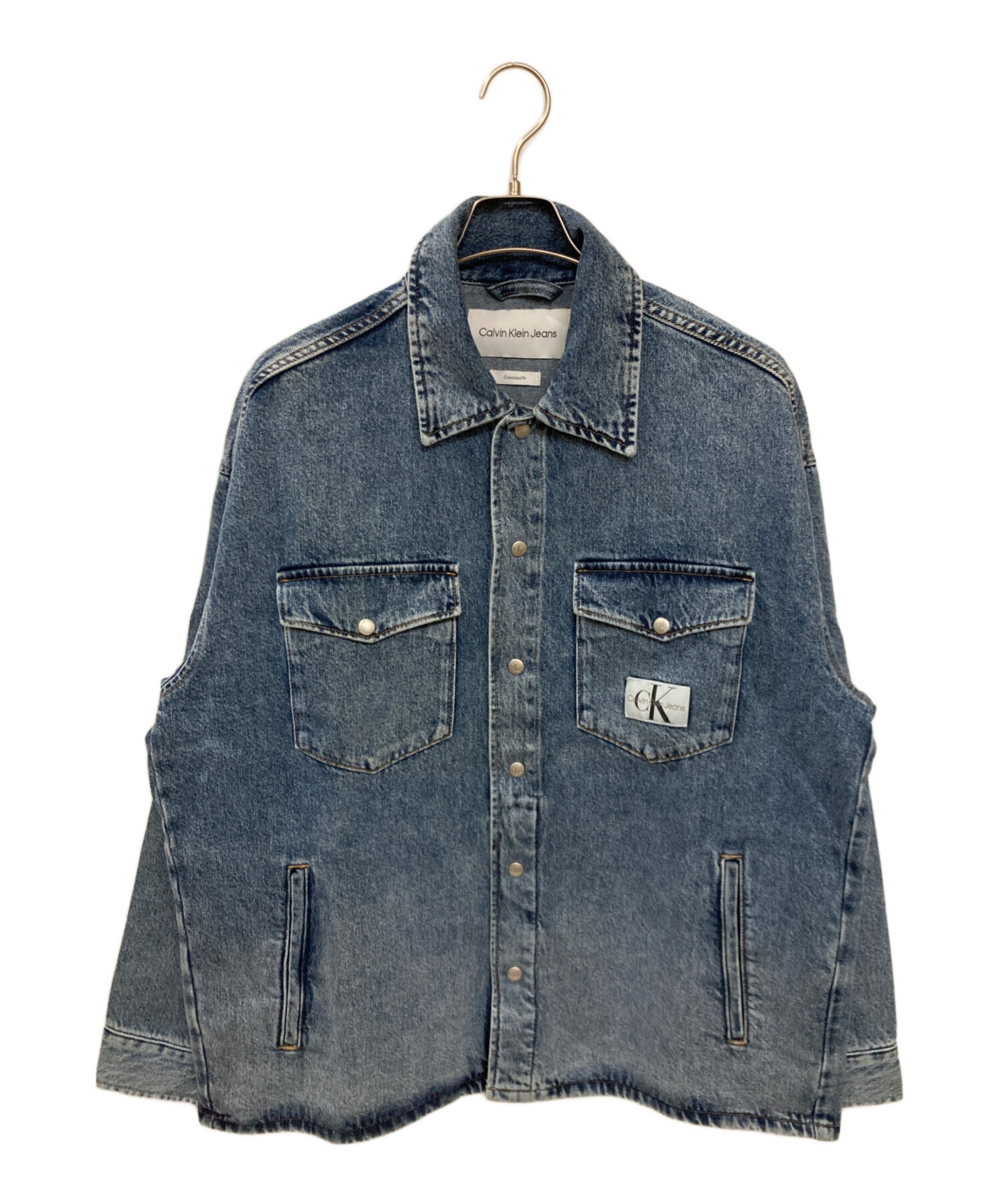 カルバンクラインジーンズ　ボアデニムジャケット　オーバーサイズM 中古・古着通販】Calvin Klein Jeans (カルバンクラインジーンズ