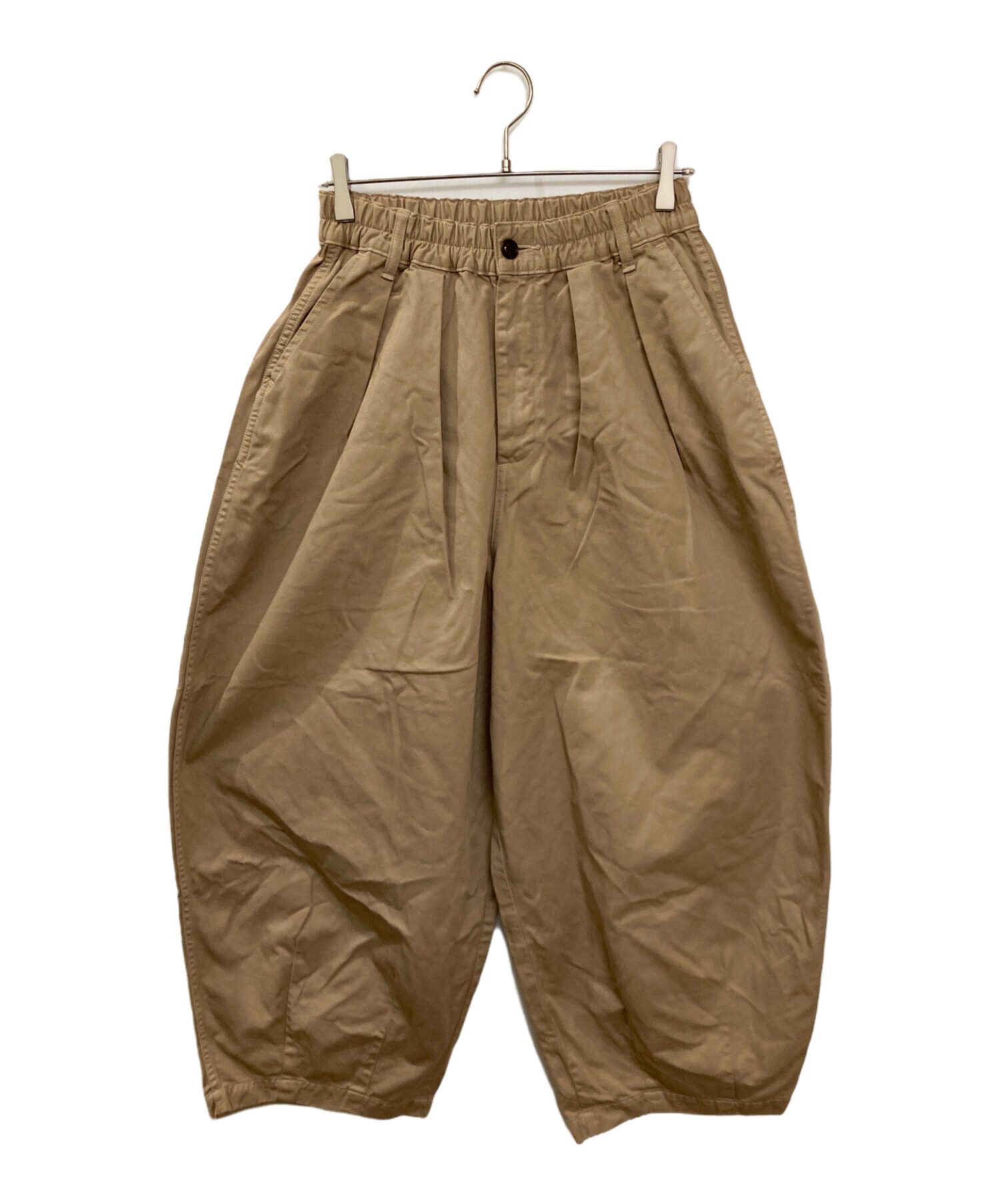 ハーベスティー　チノクロスサーカスパンツ　ベージュ 中古・古着通販】HARVESTY (ハーベスティー) コットンチノクロス