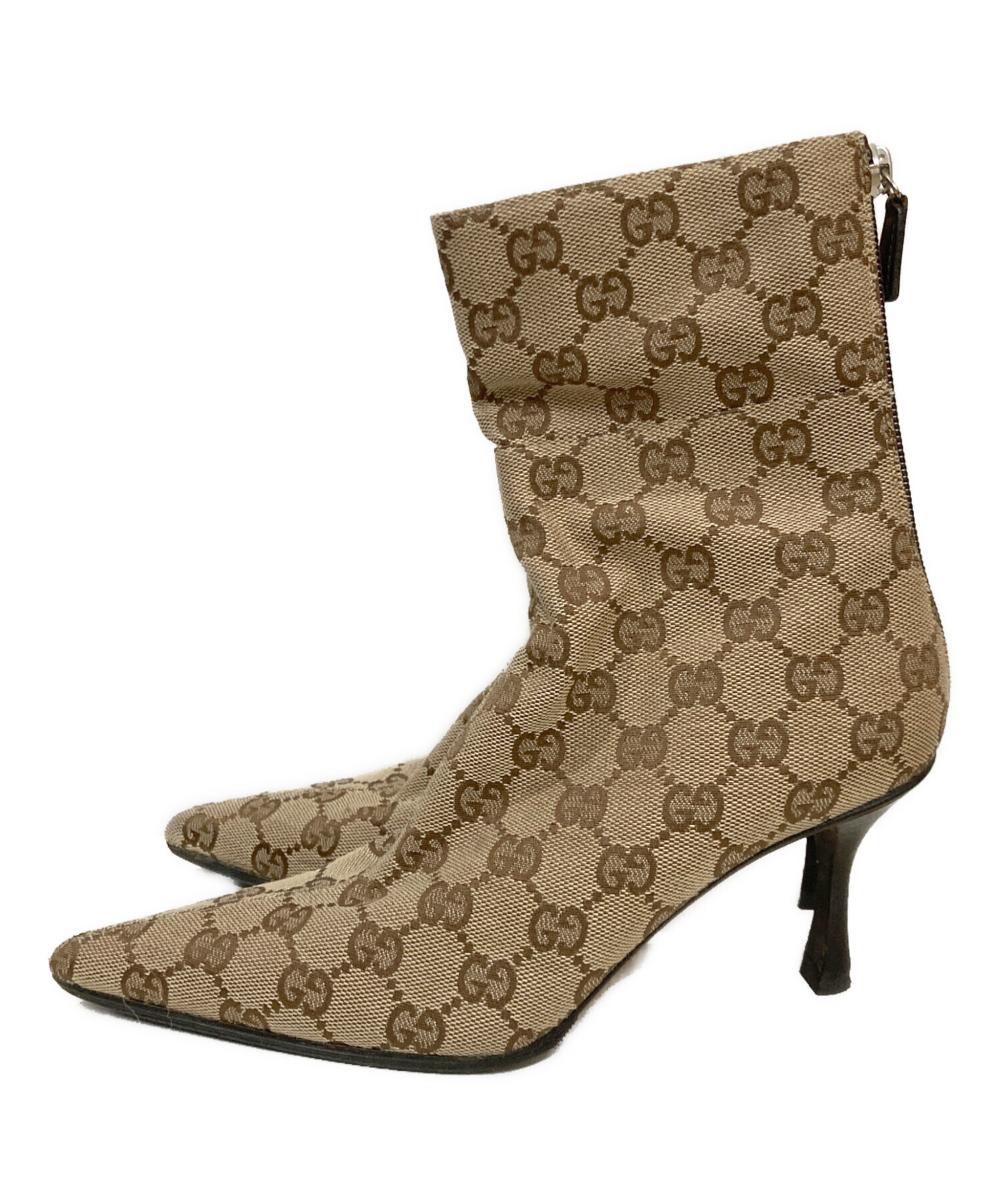 GUCCI グッチベージュ スエード オーバーニーブーツ 高ヒール　23㎝ GUCCI グッチベージュ スエード オーバーニーブーツ 高ヒール 23