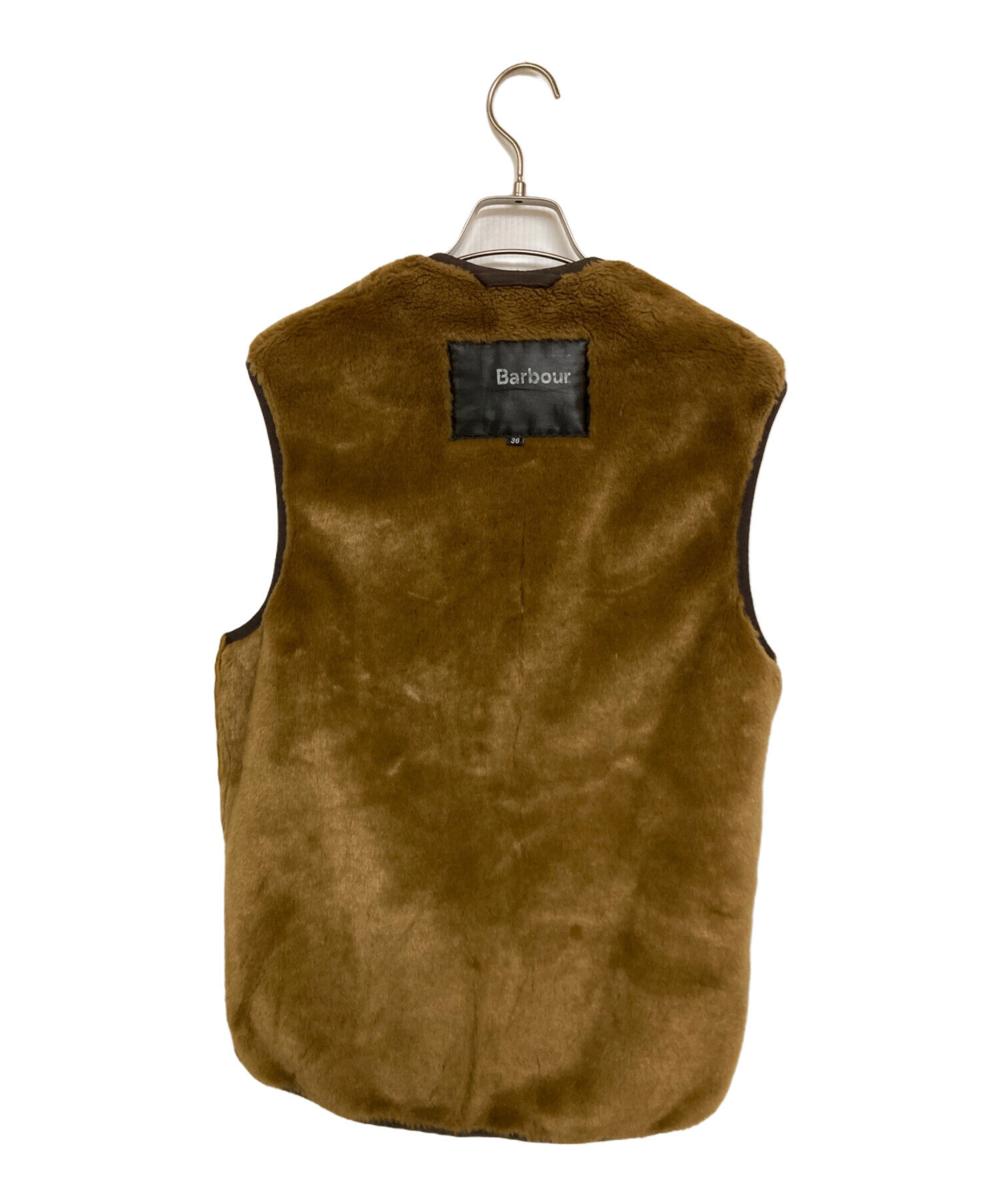 中古・古着通販】Barbour (バブアー) ボアライナーベスト ブラウン