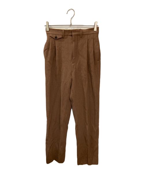 中古・古着通販】LEMAIRE (ルメール) タックパンツ ブラウン サイズ:44 中古・古着通販】LEMAIRE (ルメール) タックパンツ ブラウン サイズ:44