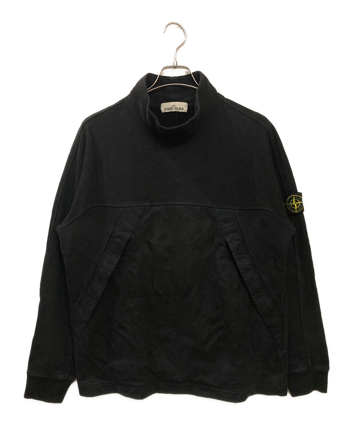 Stone Island ストーンアイランド 黒い モック ネック スウェット 