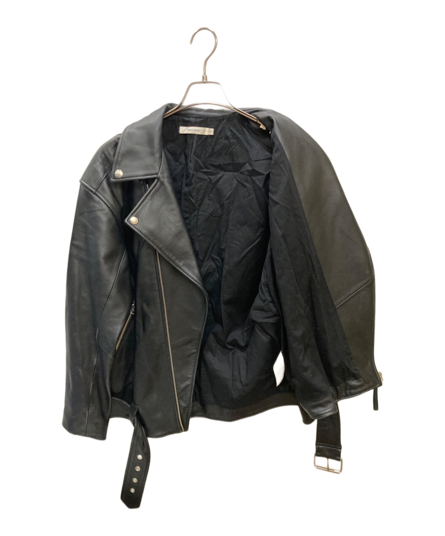 新品未使用タグ付き MOUSSYマウジー ライダース ジャケット 本革 送料込 中古・古着通販】moussy (マウジー) OVERSIZED LEATHER ジャケット