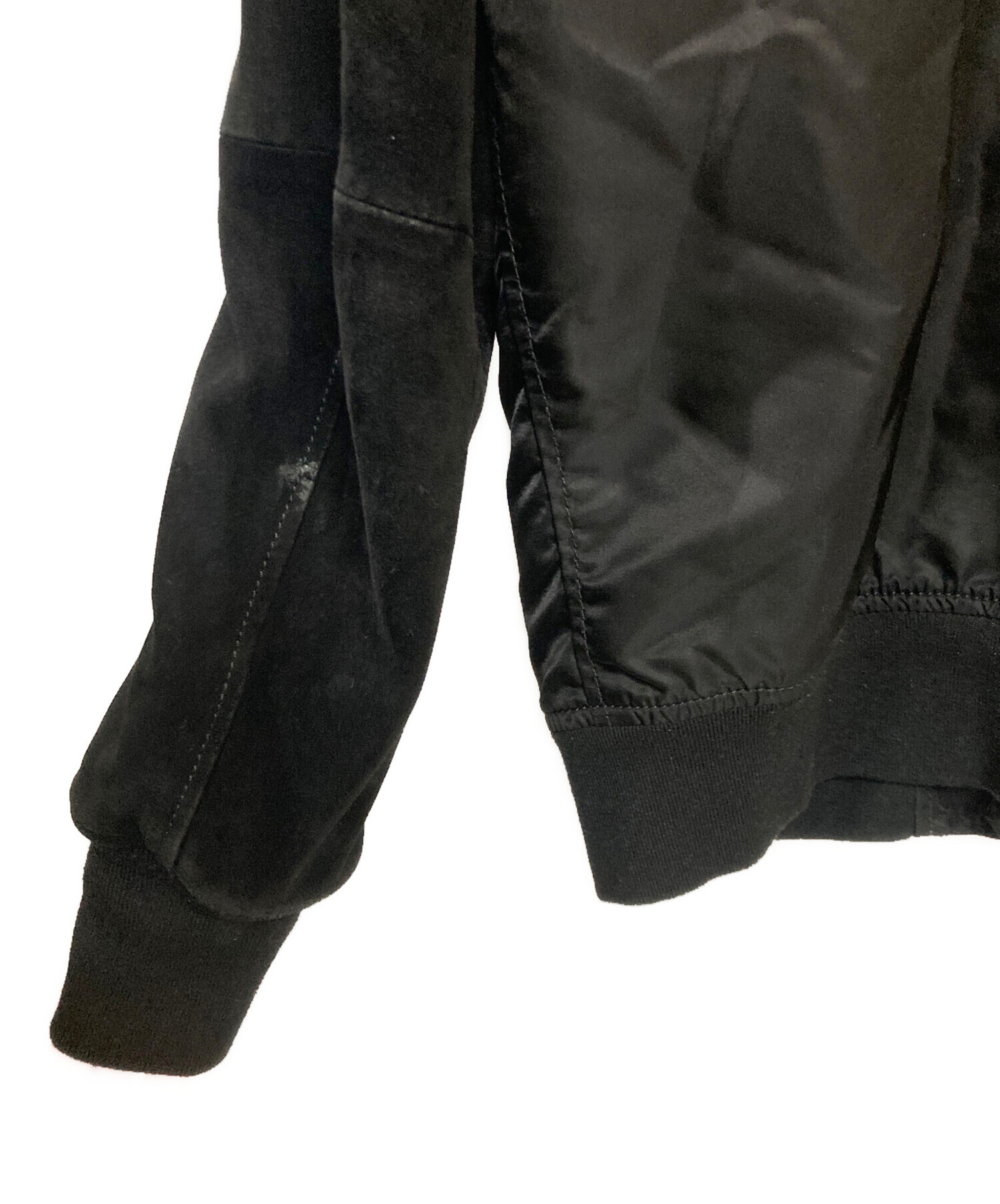 中古・古着通販】DIESEL (ディーゼル) 袖切替MA-1ジャケット ブラック 