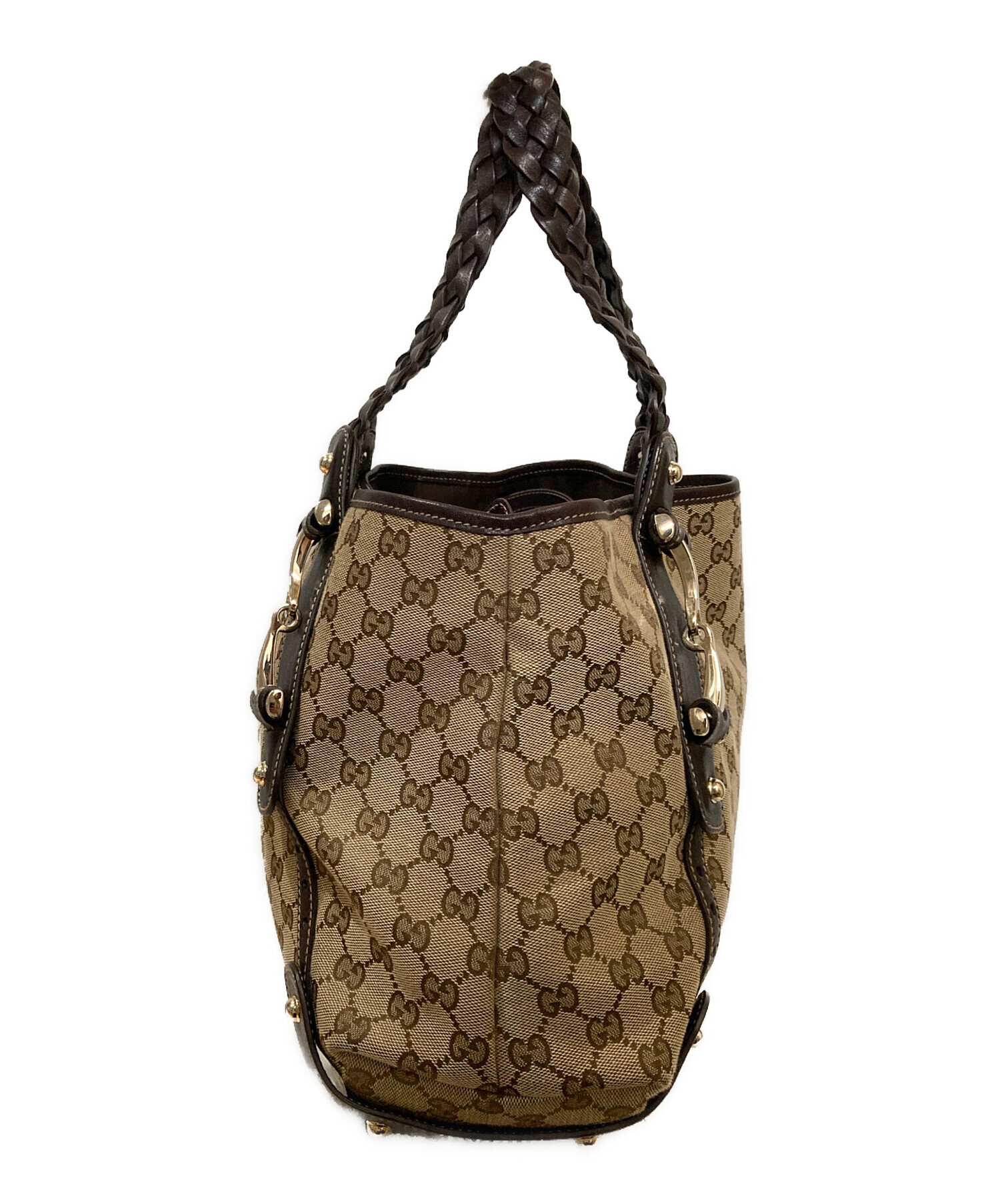 中古・古着通販】GUCCI (グッチ) ホースビットGGキャンバスバッグ