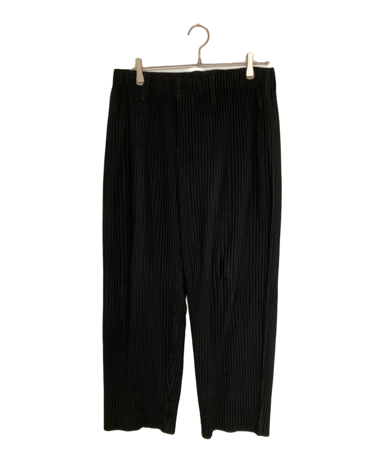 HOMME PLISSE ISSEY MIYAKE ワイドパンツ　黒 中古・古着通販】HOMME PLISSE ISSEY MIYAKE (オム プリッセ イッセイ