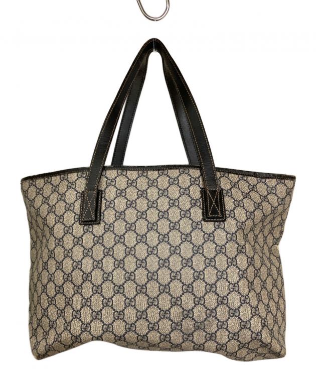中古・古着通販】GUCCI (グッチ) GGキャンバストートバッグ グレー