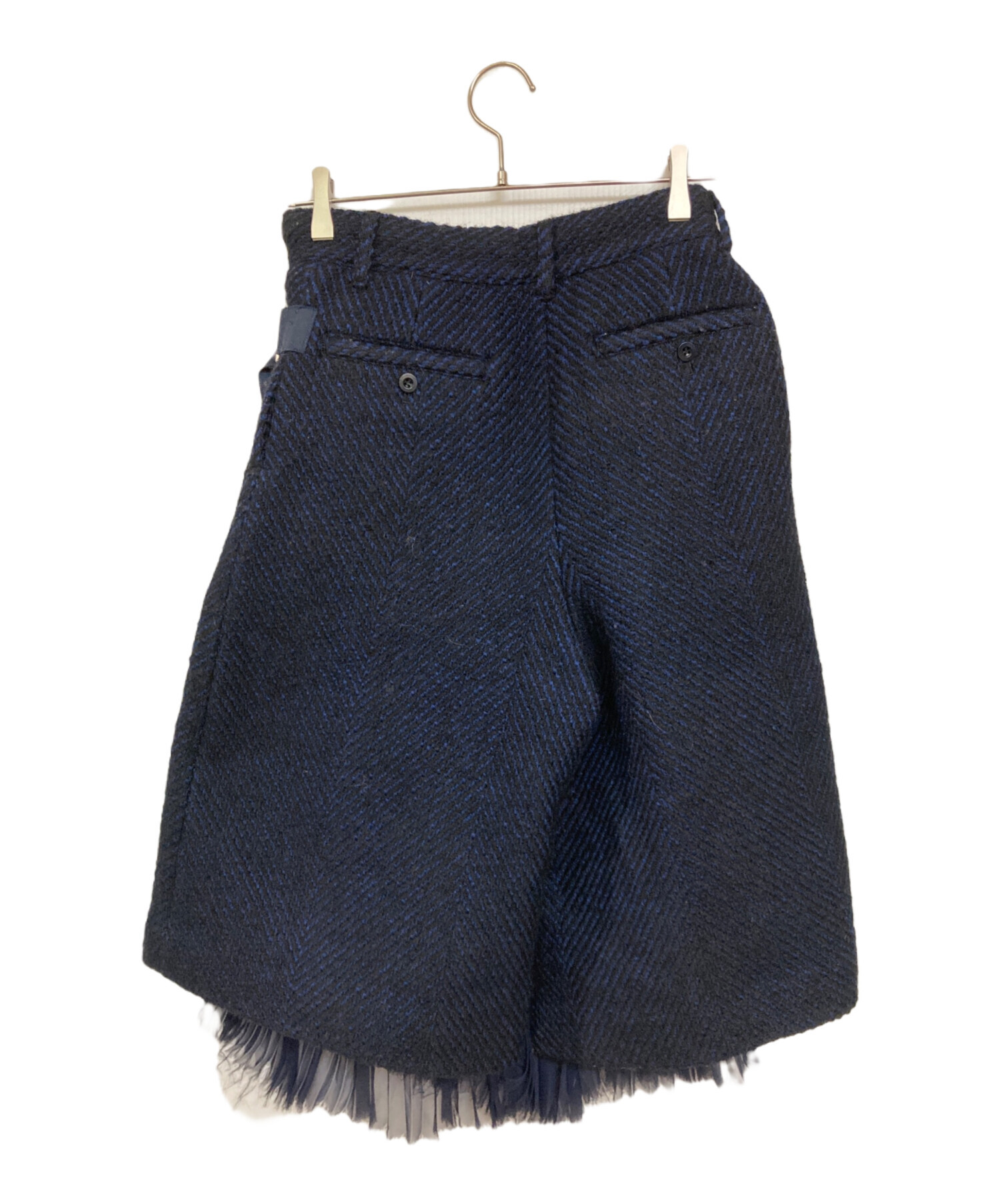 中古・古着通販】sacai (サカイ) ギャザープリーツウールハーフパンツ