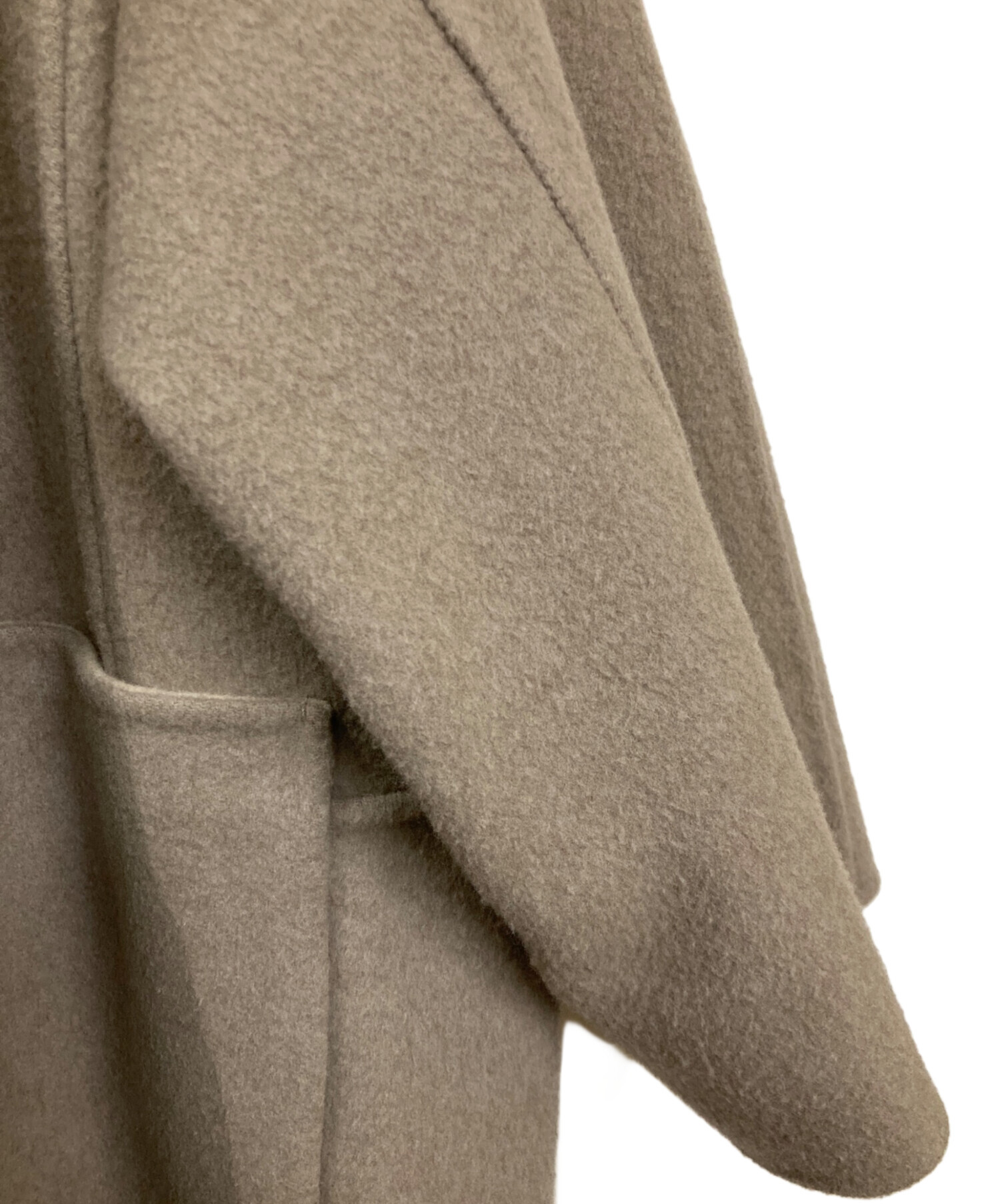 中古・古着通販】Drawer (ドゥロワー) ウールカシミヤリバーノーカラー