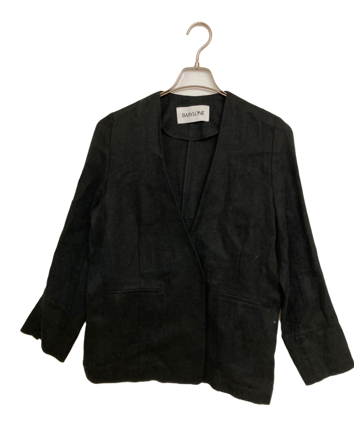 中古・古着通販】BABYLONE (バビロン) リネンノーカラージャケット