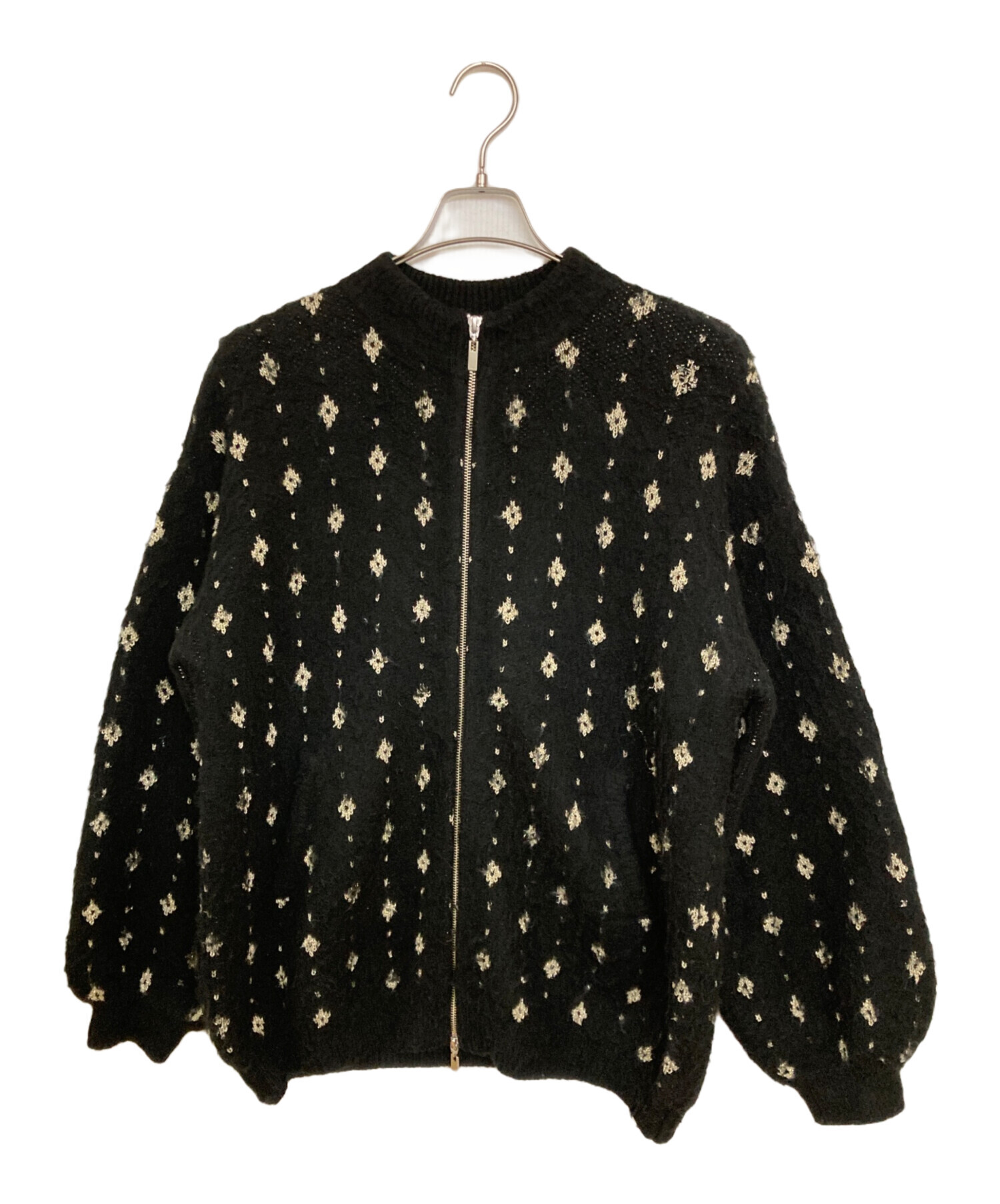 Ameri　LAME JACQUARD BLOUSON KNIT TOP 中古・古着通販】AMERI (アメリ) LAME JACQUARD BLOUSON KNIT TOP