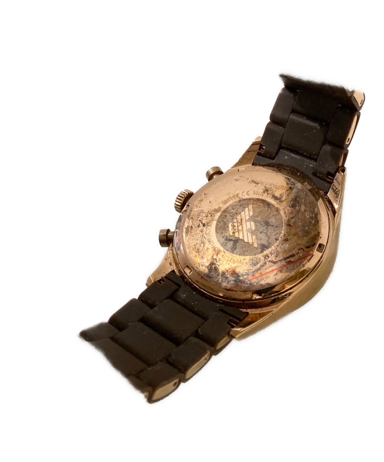 【加古川店】 中古 Emporio Armani | エンポリオ・アルマーニ 腕時計 AR5890 ブラウン 【131】 エンポリオアルマーニ 腕時計 タジオ AR5890 ブラウン×ブラウン