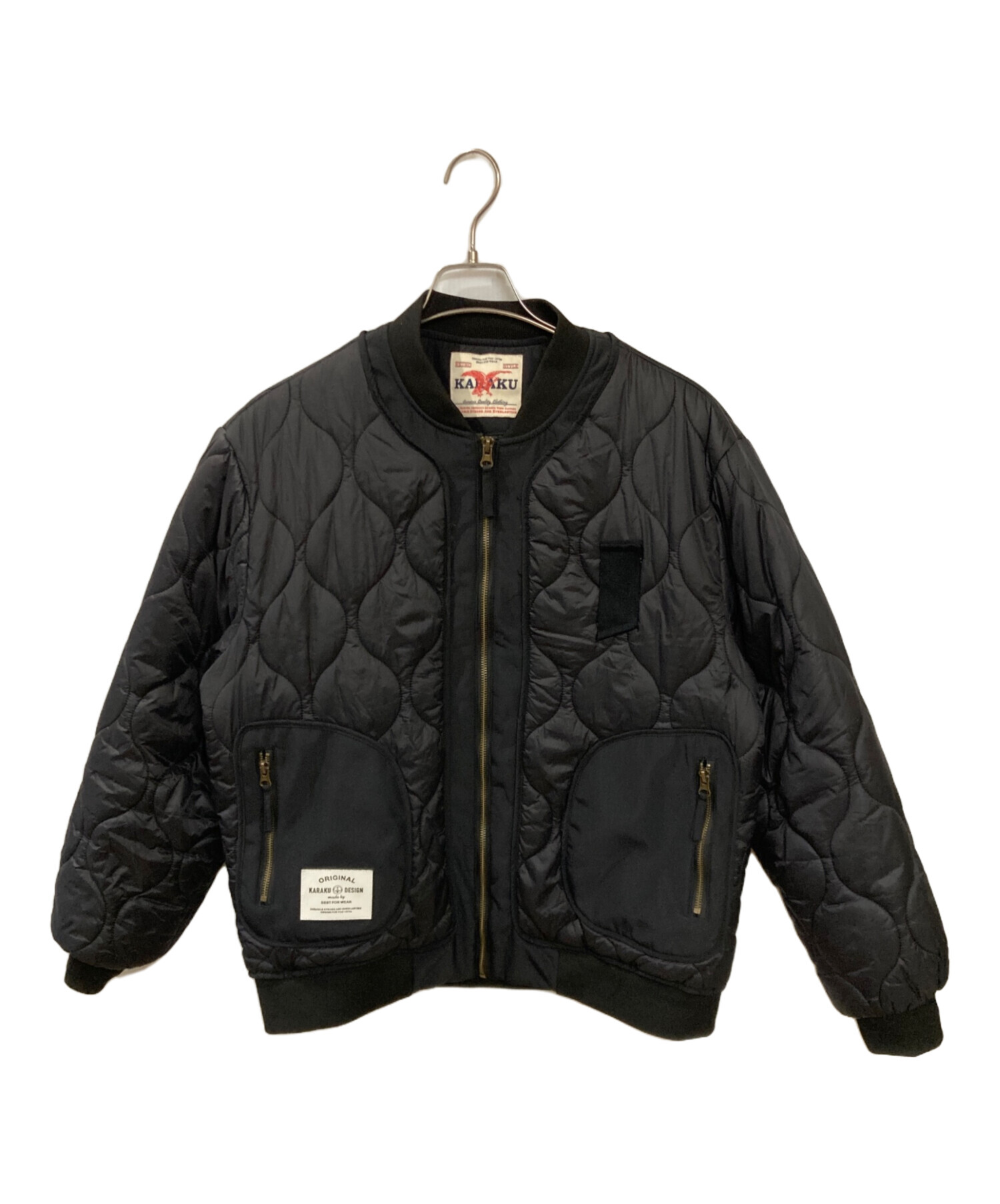 中古・古着通販】karaku (カラク) キルティングジャケット ブラック