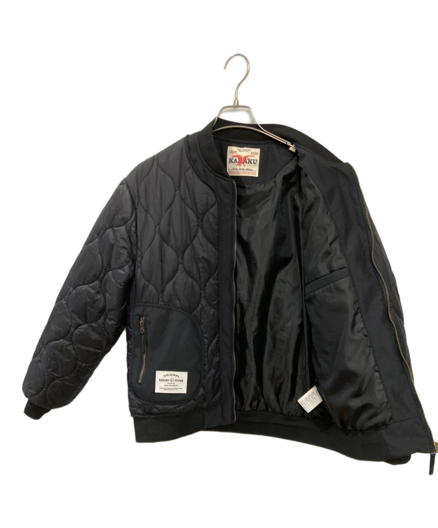 中古・古着通販】karaku (カラク) キルティングジャケット ブラック