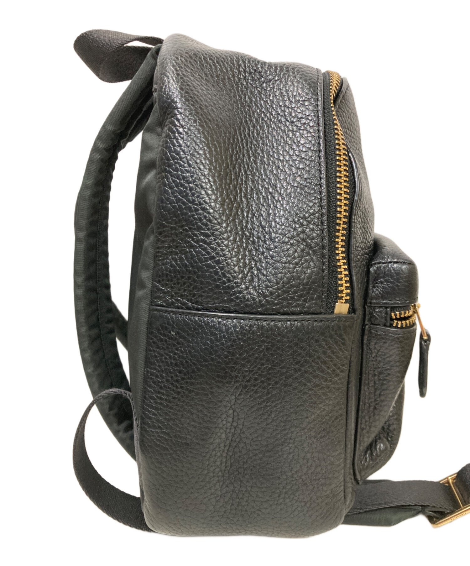 中古・古着通販】COACH (コーチ) レザーミニバックパック ブラック