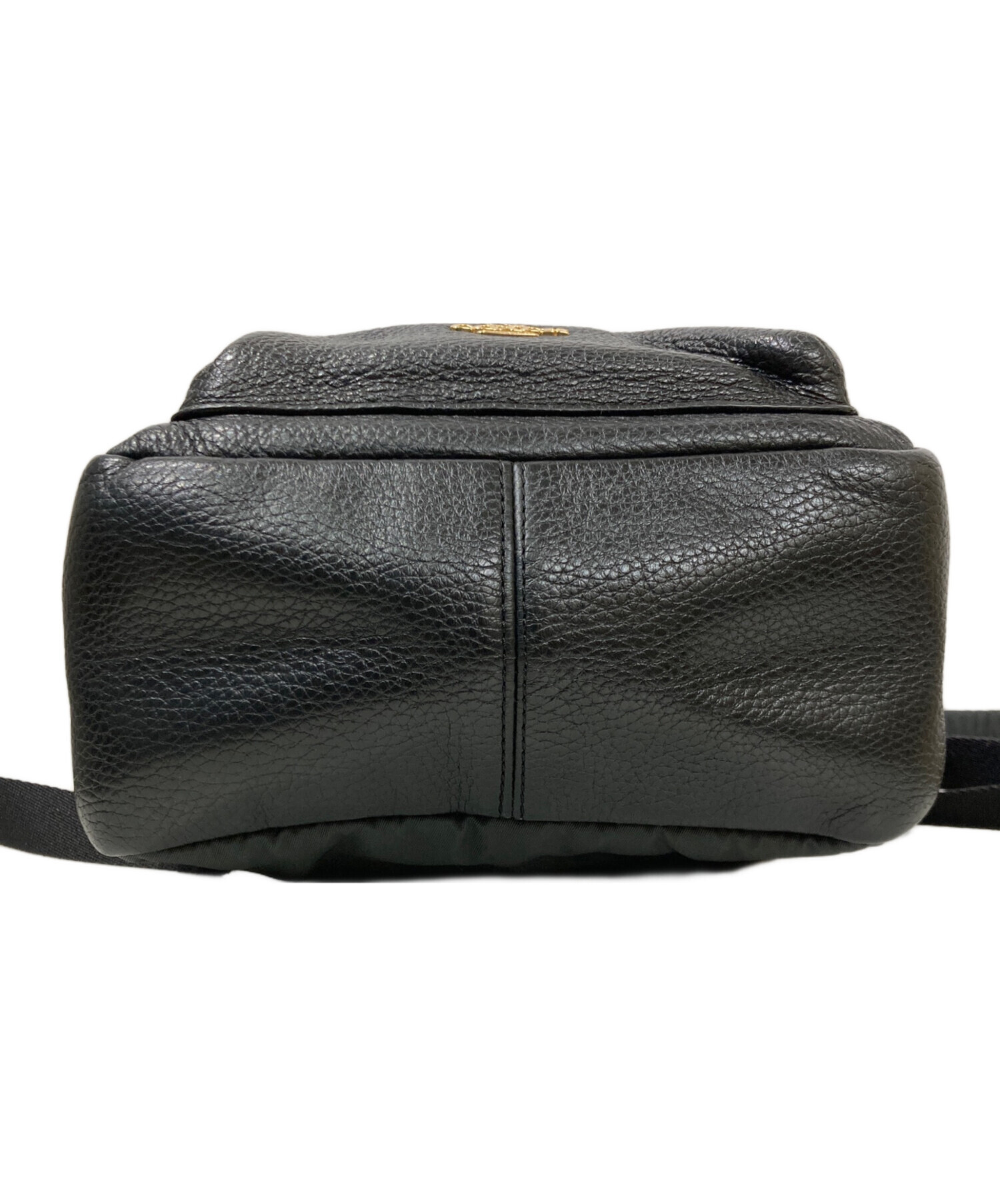 中古・古着通販】COACH (コーチ) レザーミニバックパック ブラック
