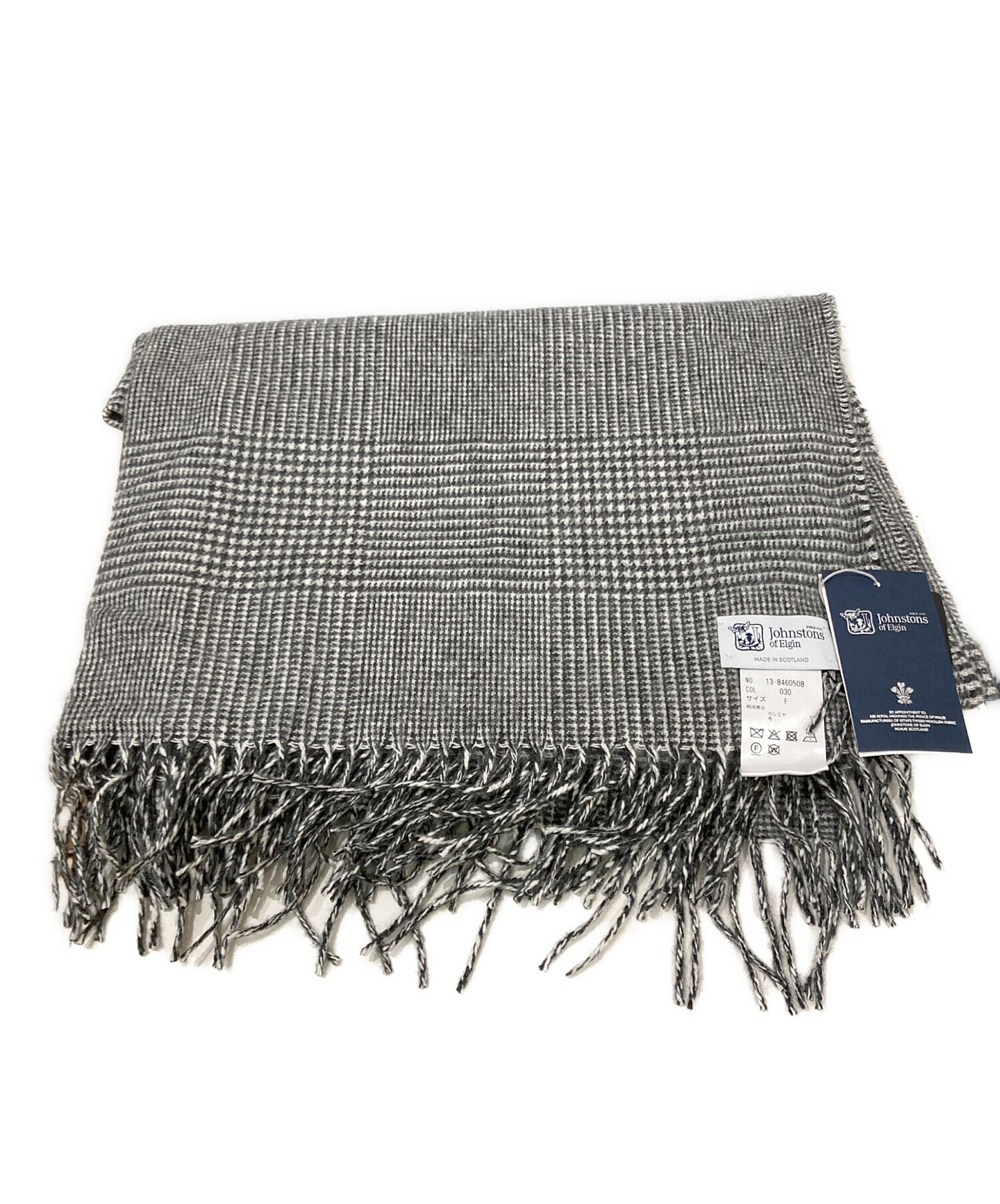 Johnstons of Elgin ストール 大判 カシミヤ グレー 中古・古着通販】JOHNSTONS OF ELGIN (ジョンストンズオブエルガン