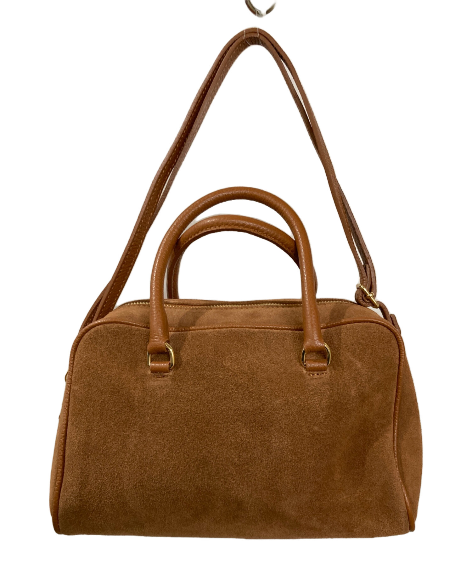 中古・古着通販】AULENTTI (オウレンティ) SUEDE BOSTON BAG ブラウン 